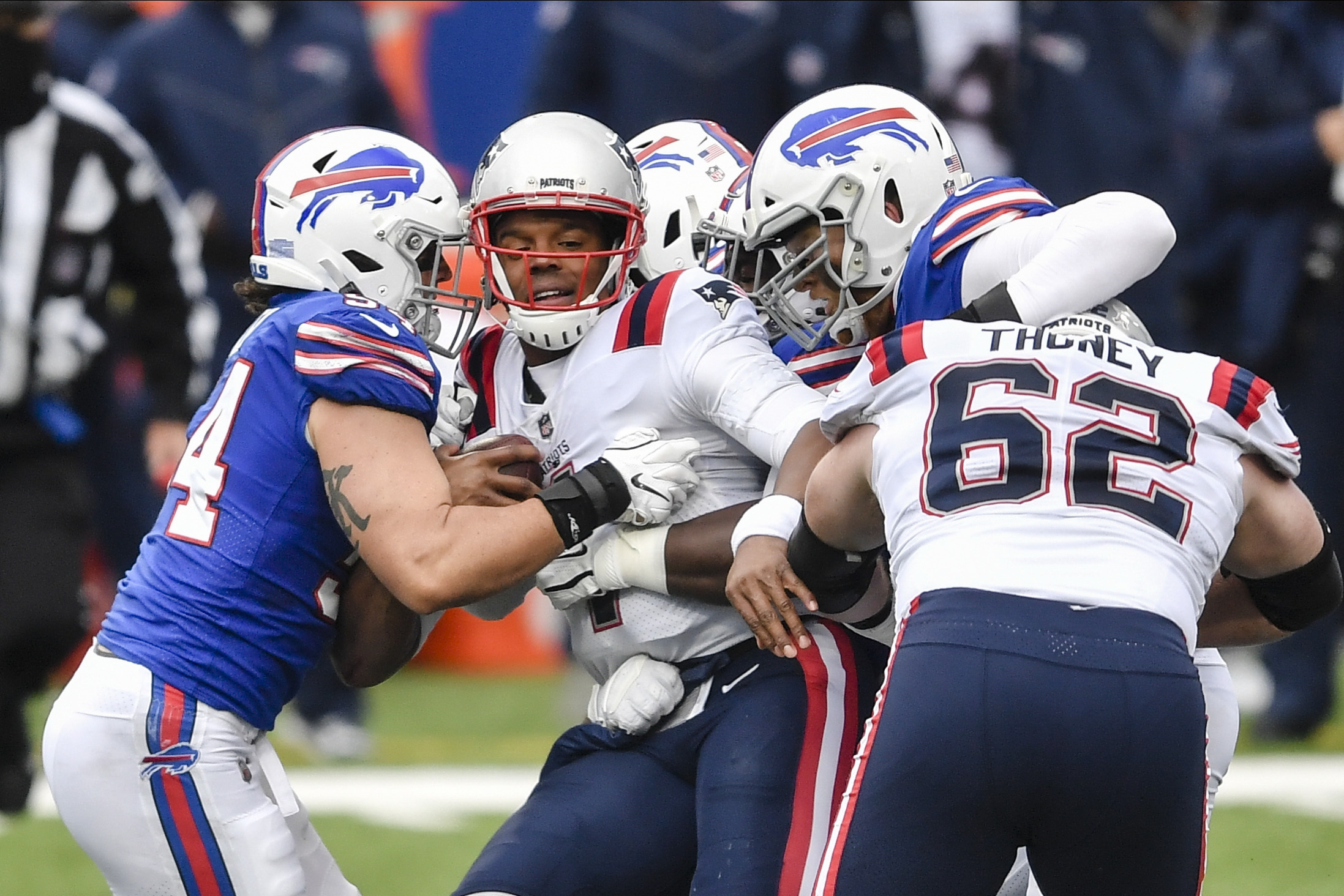 Bills beat Patriots 24-21 on Newton's late fumble