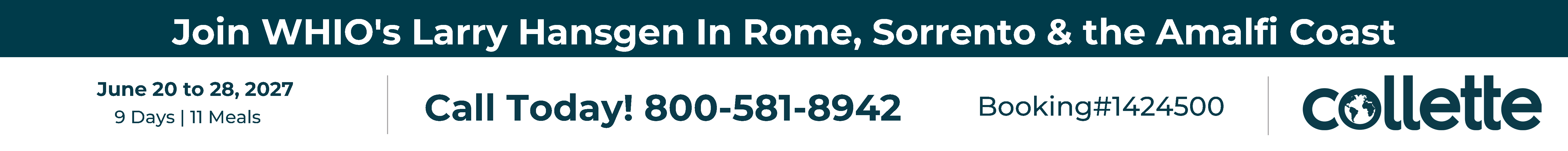 Join WHIO Radio's Larry Hansgen in Rome, Sorrento, and the Amalfi Coast