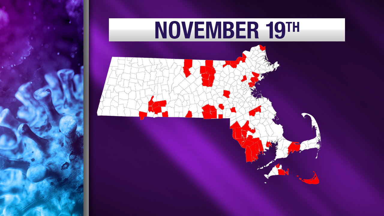 Increase in COVID19 cases classifies 62 Mass. communities as ‘red