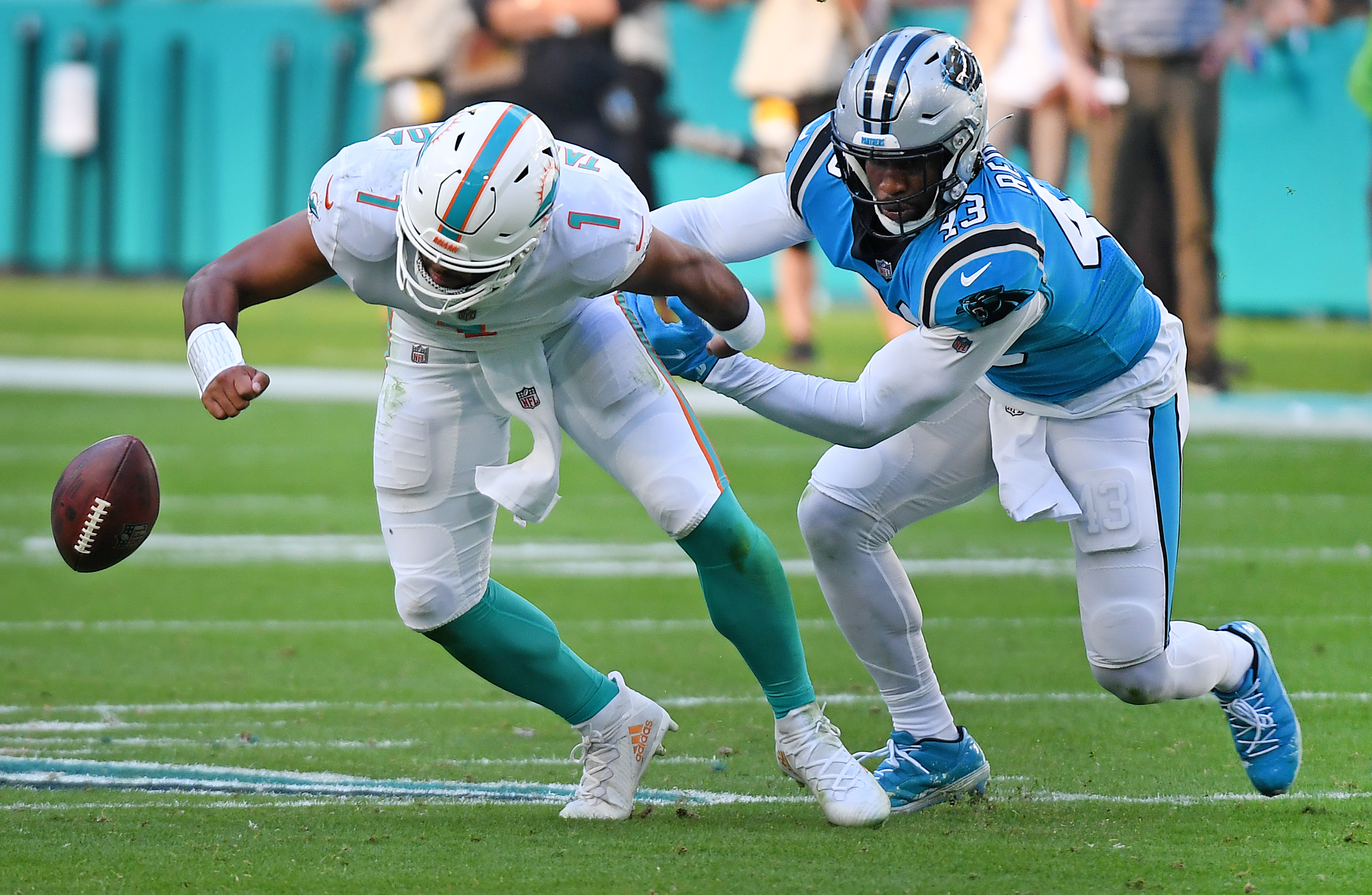 Miami Dolphins win 4th straight game, roll past Carolina Panthers 33-10