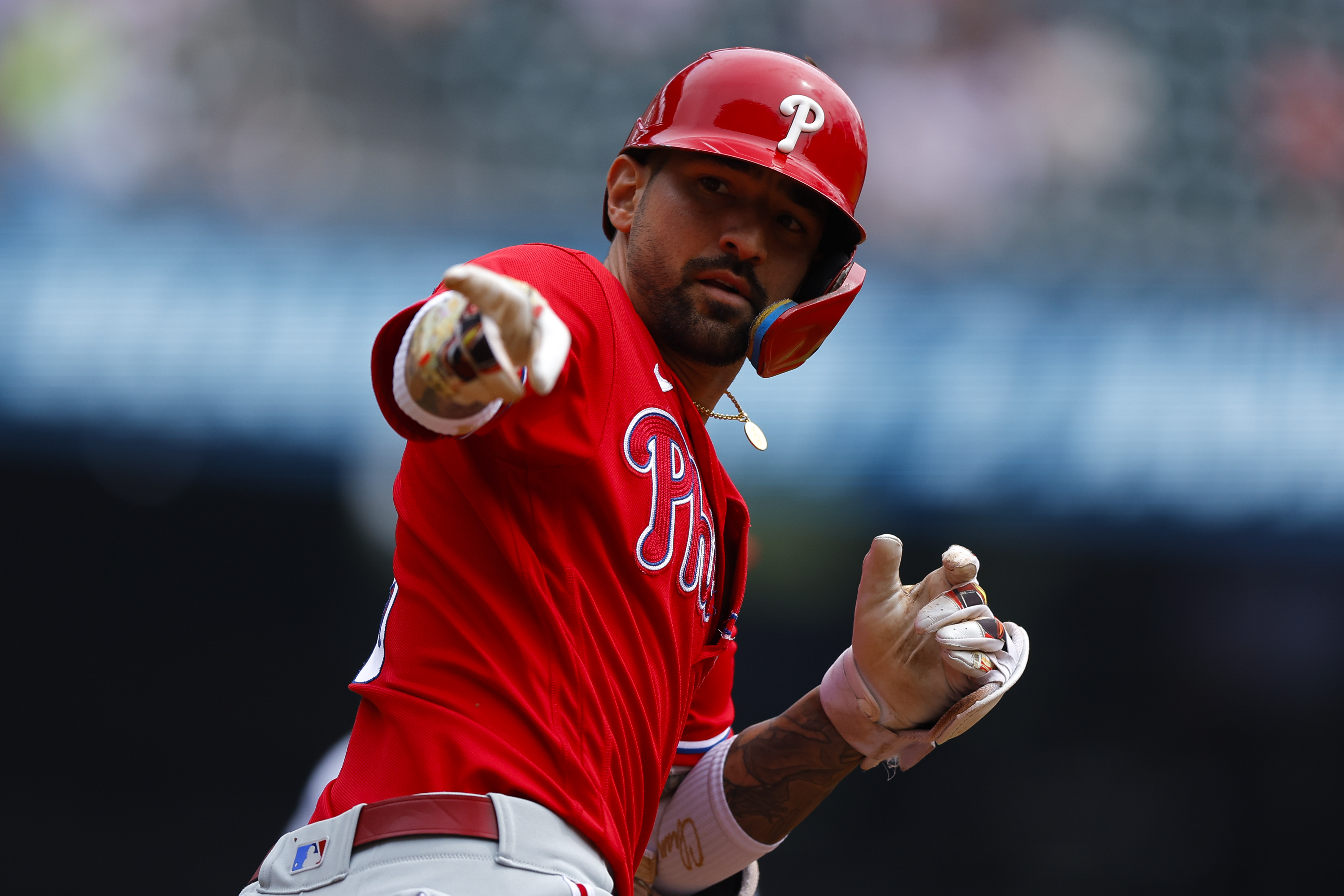 Castellanos comes up big at the plate and in the field, leading Phillies  past Braves 6-5