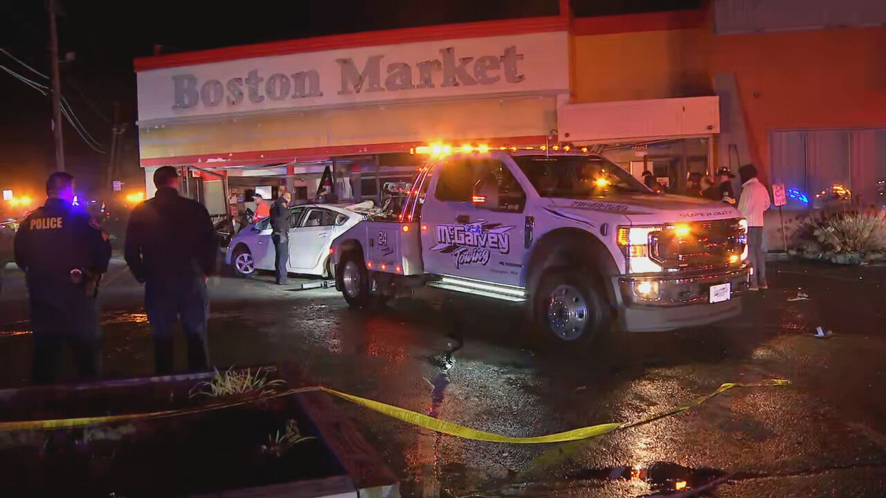 Car crashes through storefront in Saugus