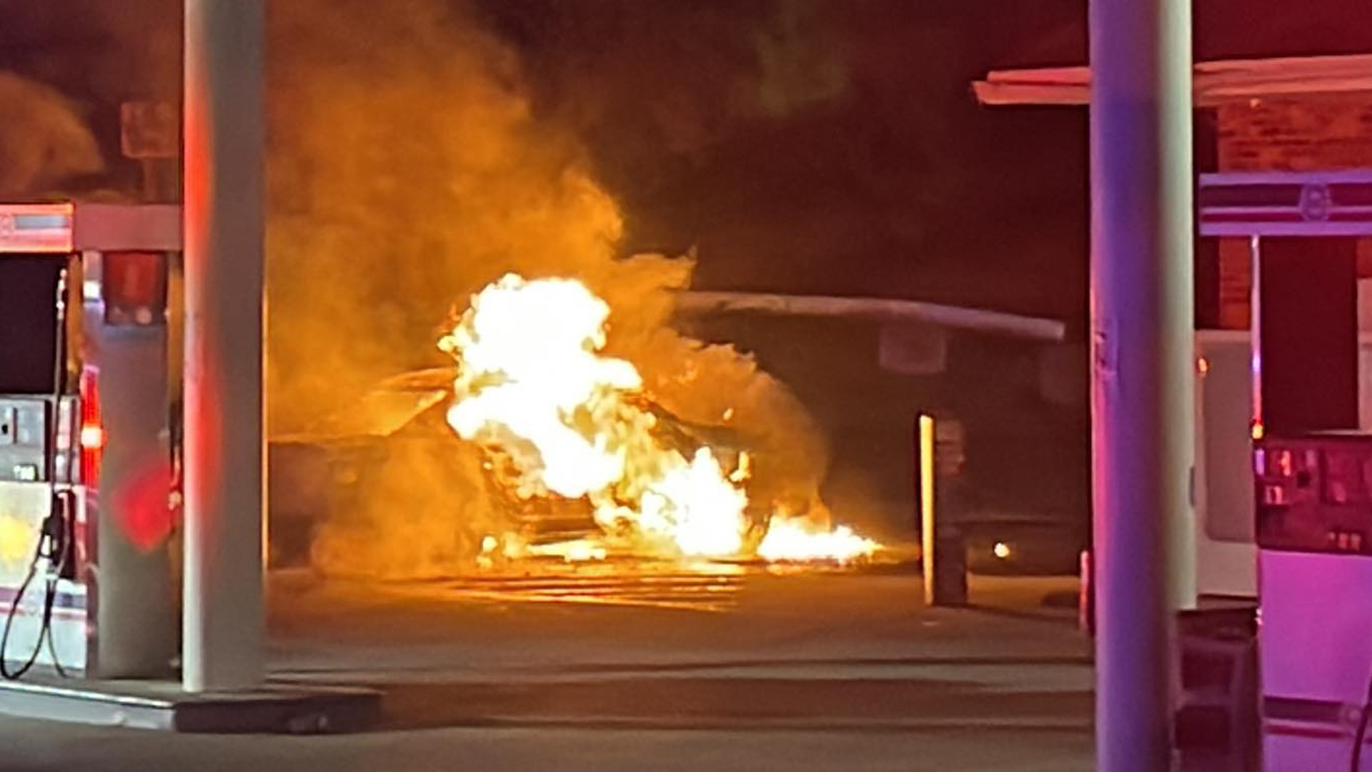 Investigation underway after van bursts into flames outside Saugus