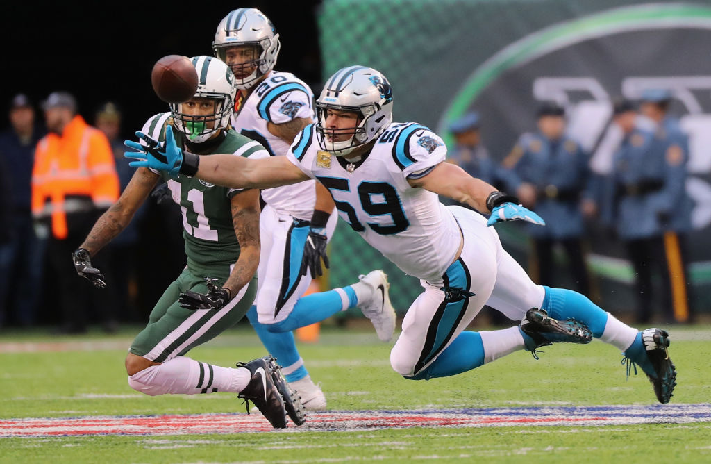 Behind-the-scenes with Luke Kuechly at Media Day