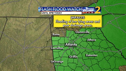 Flash flood watch extended in Athens, NE Ga – WGAU