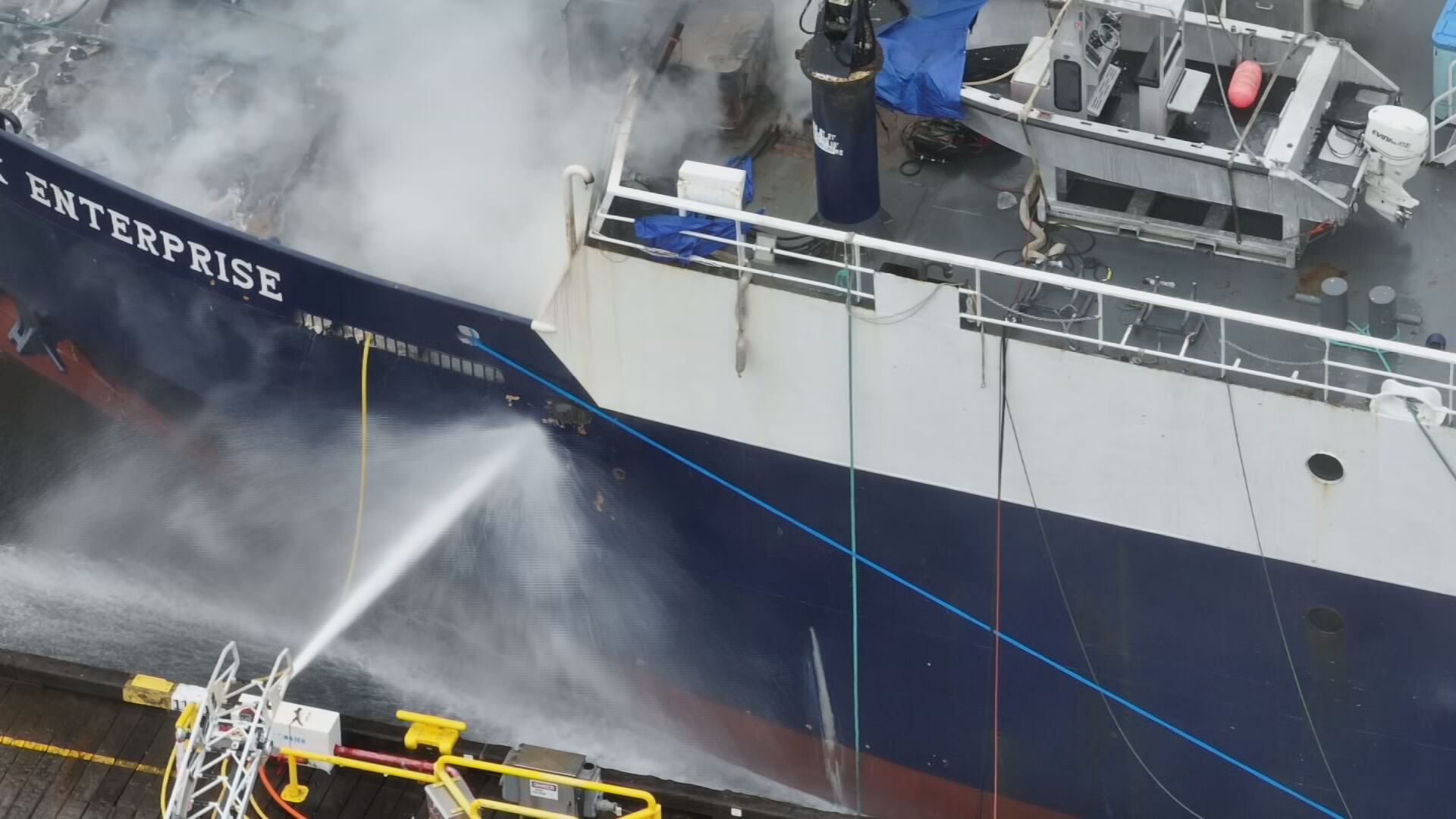 Cargo boat fire that killed two firefighters put out after six days - X101  Always Classic