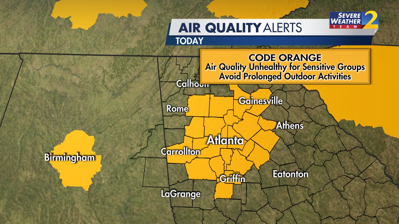 Code Orange': Air Quality Alert issued for metro Atlanta – WSB-TV 