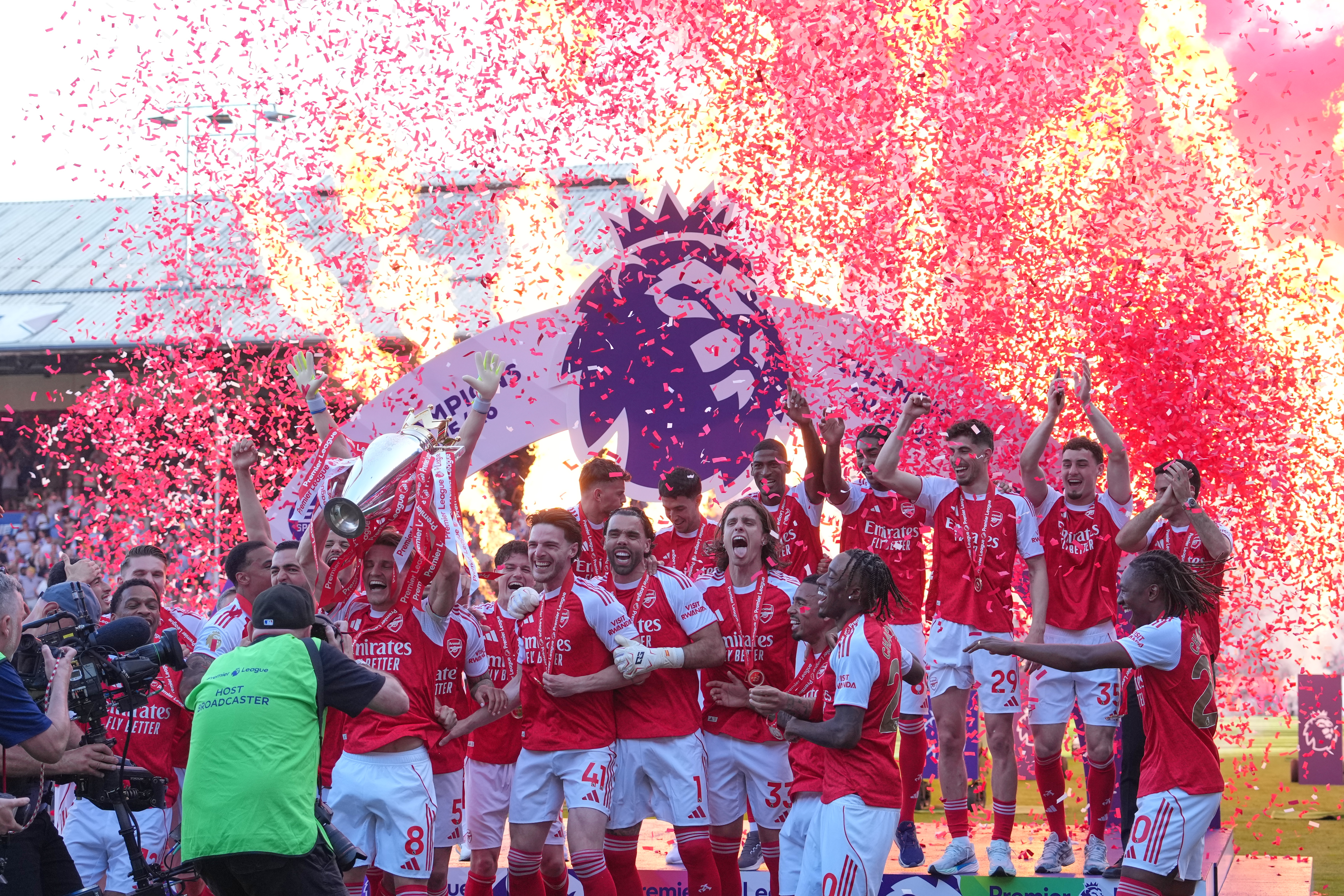 Kroenkes watch on as Arsenal finally lifts the Premier League
