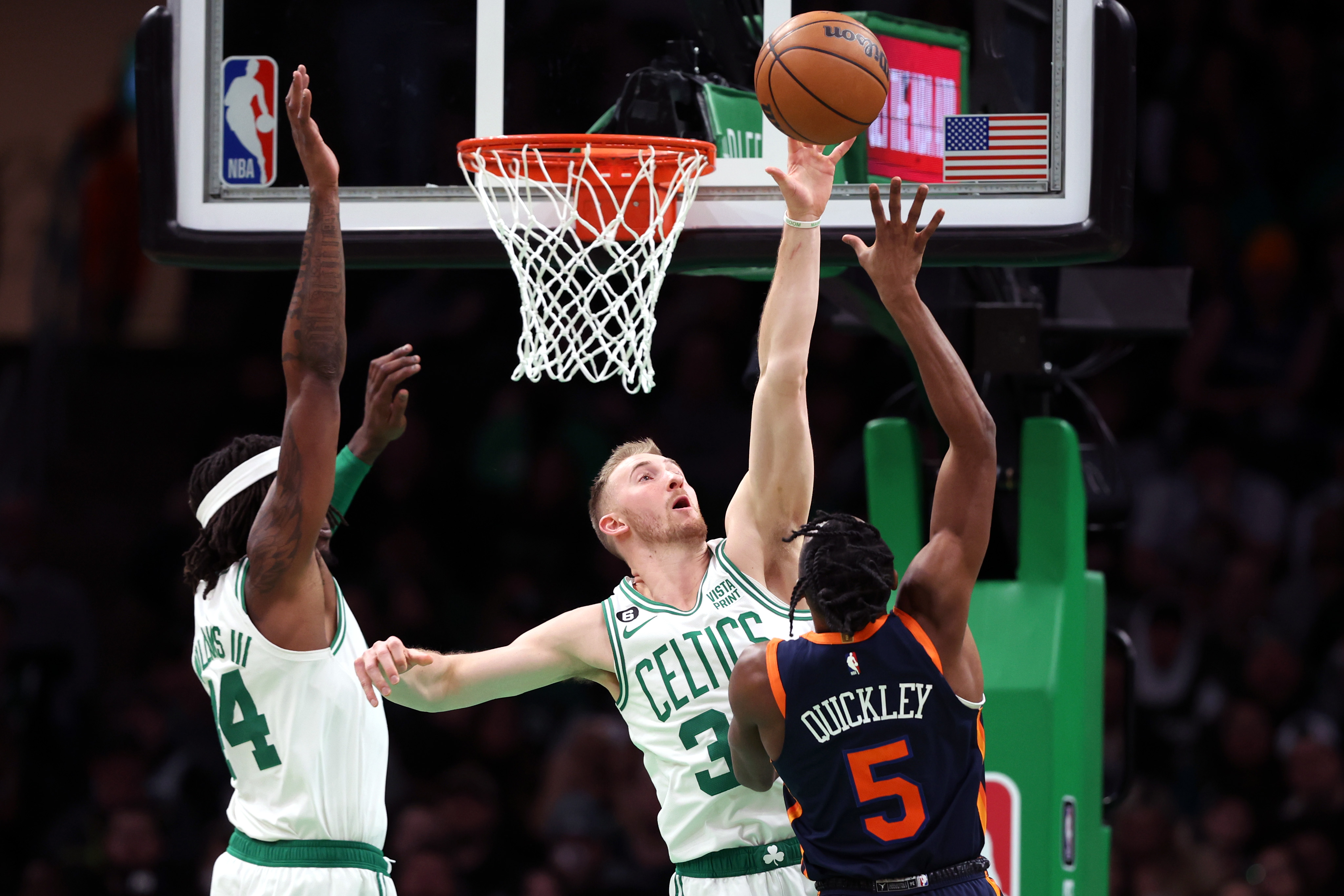 Quickley scores 38 in start, Knicks outlast Celtics in 2 OTs - ABC7 New York