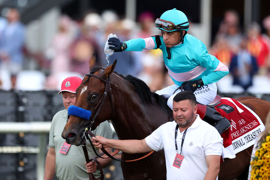 National Treasure wins Preakness Stakes, denying Mage Triple Crown bid with Belmont  Stakes looming