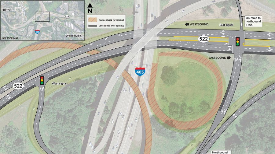 Free-flow no more: Traffic signals coming to SR 522 at I-405