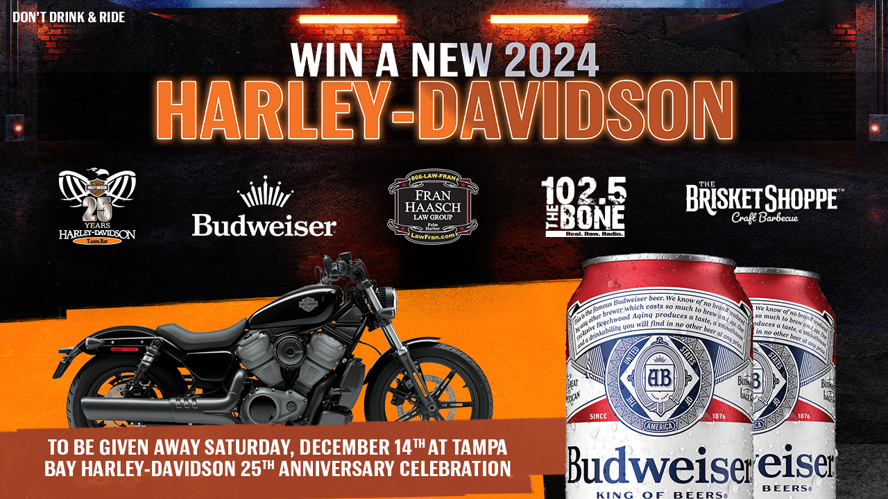 Budweiser Harley Davidson Giveaway QR! – 102.5 The Bone