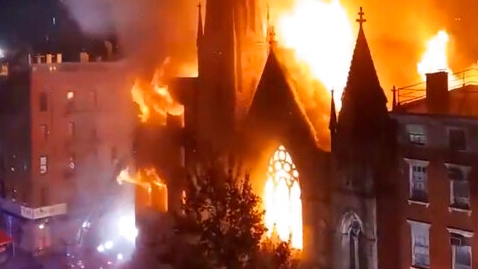 Early morning fire destroys church housing New Yorks...