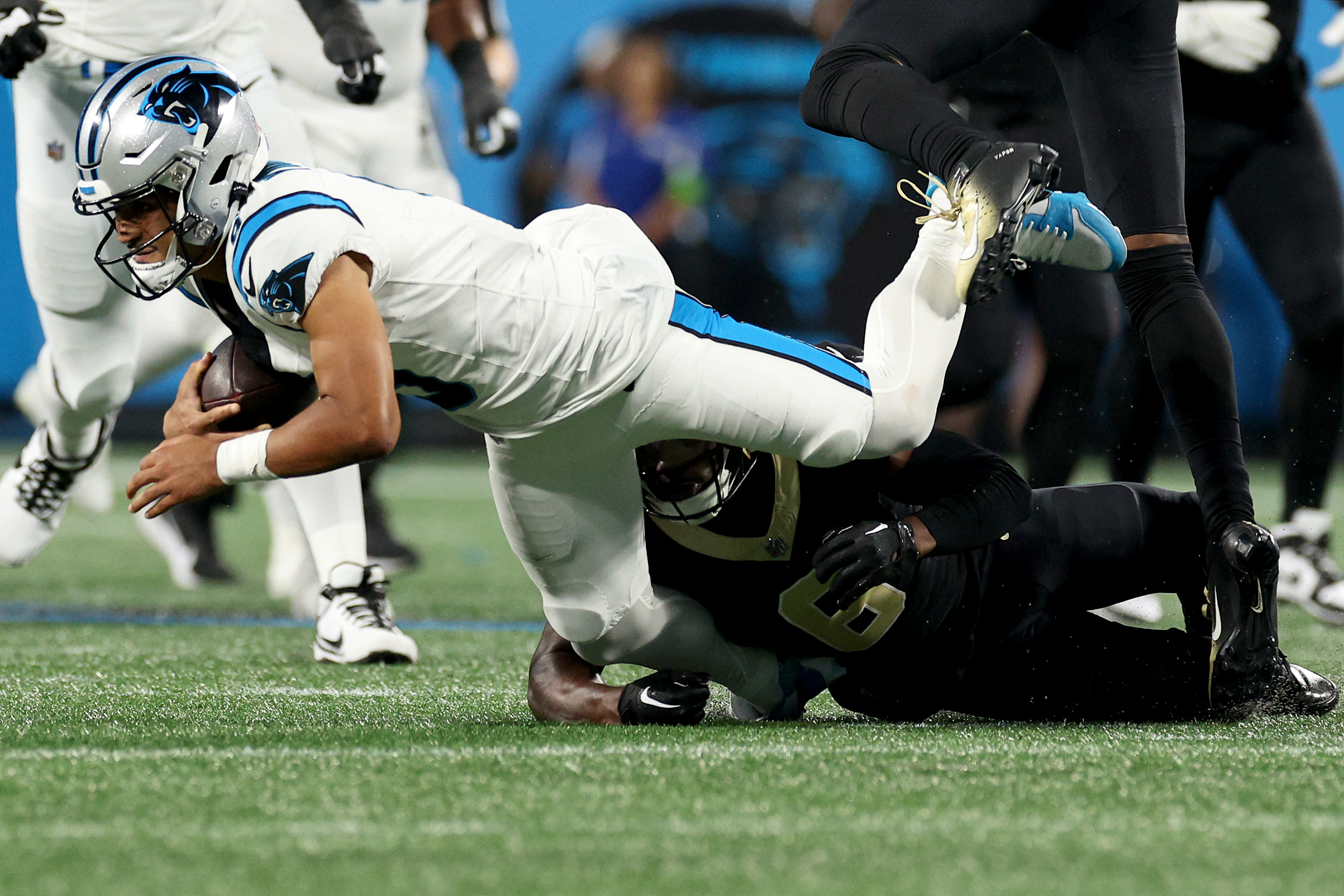 Carolina Panthers rookie quarterback Bryce Young misses practice with an  ankle injury; Shaq Thompson out for the season