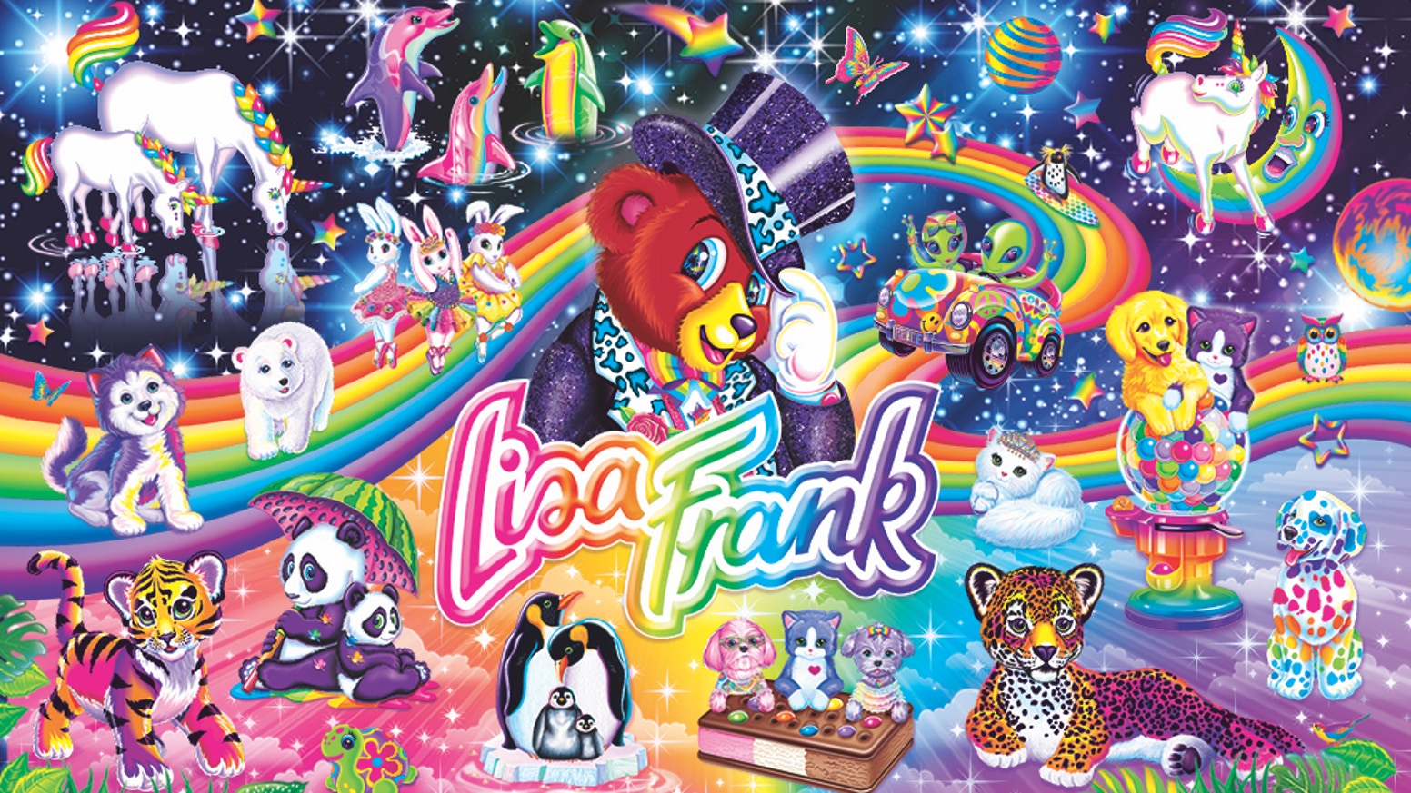 2. Rainbow and butterfly Lisa Frank tattoo - wide 5