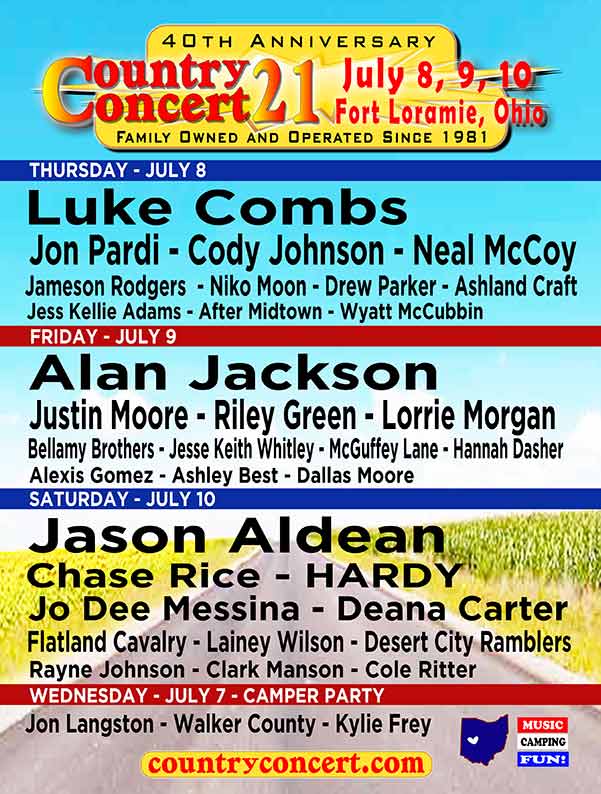 Country concert outlet 2021