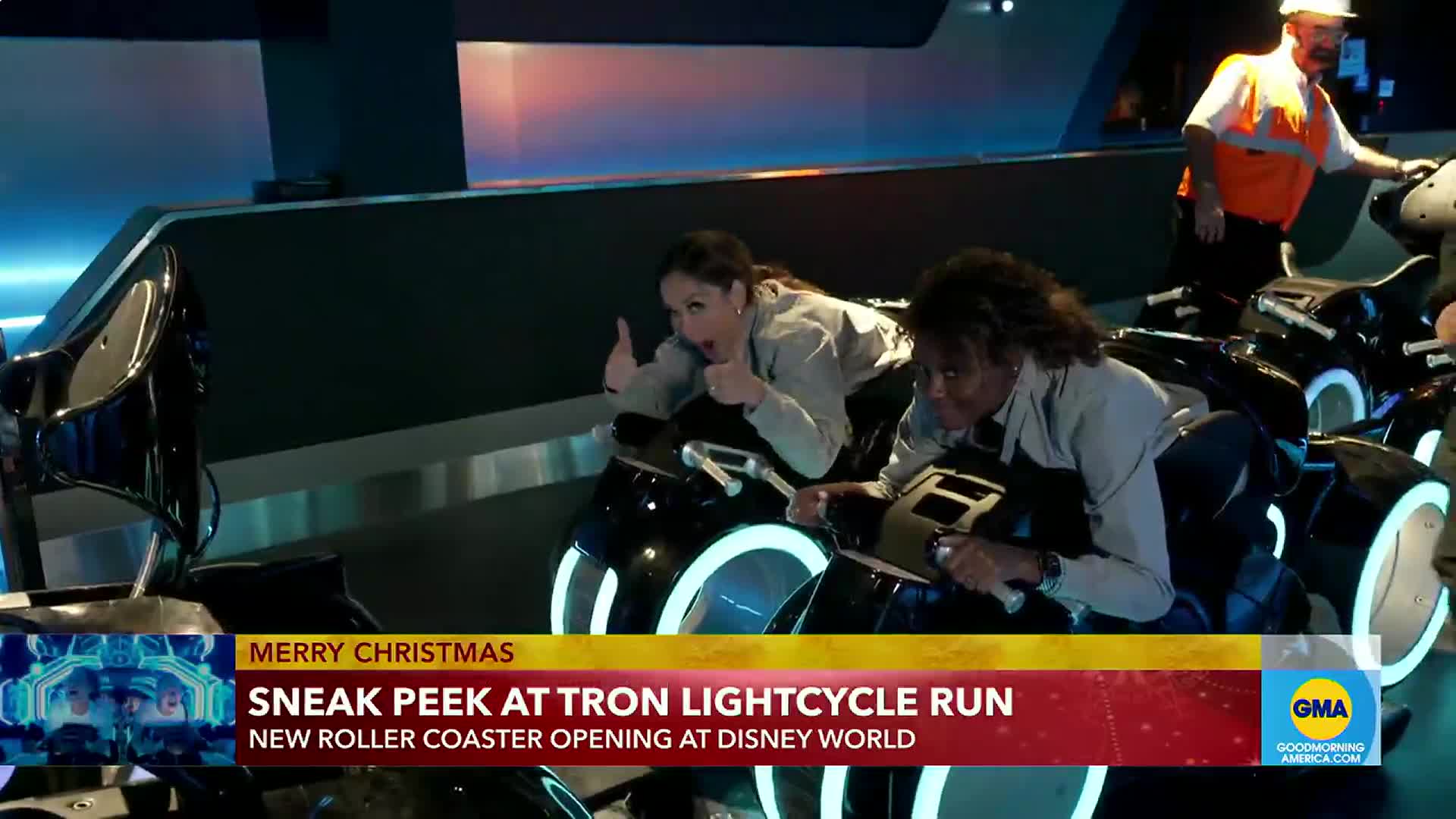 WATCH GMA gets early ride on upcoming TRON coaster at Magic