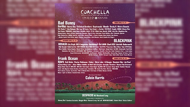 Coachella 2023 Lineup Includes Bad Bunny, Blackpink & Frank Ocean