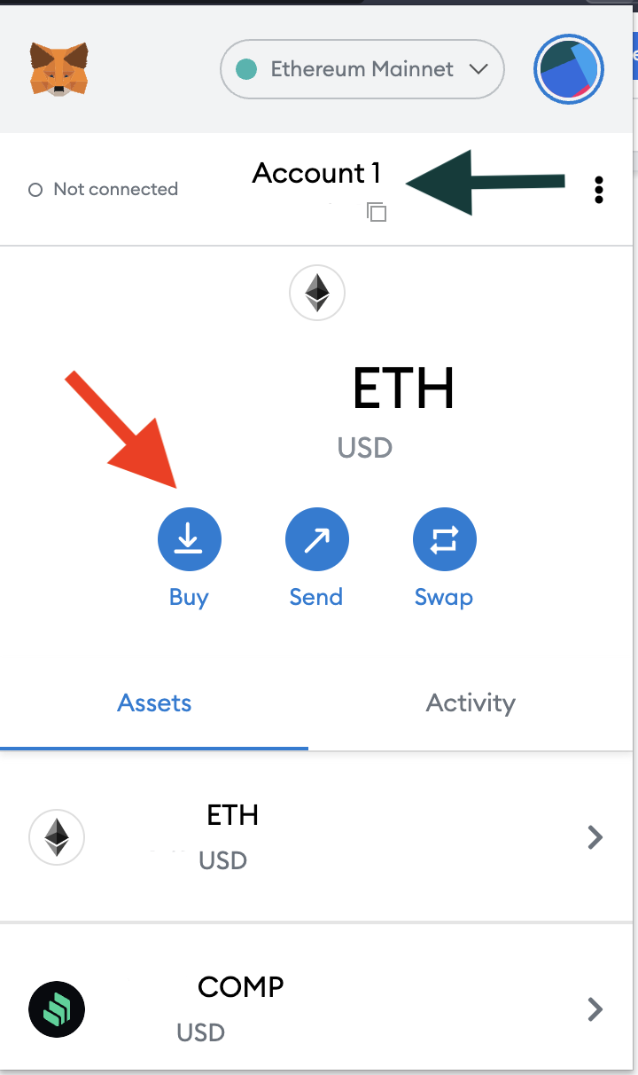 where is ethereum wallet addres metamask