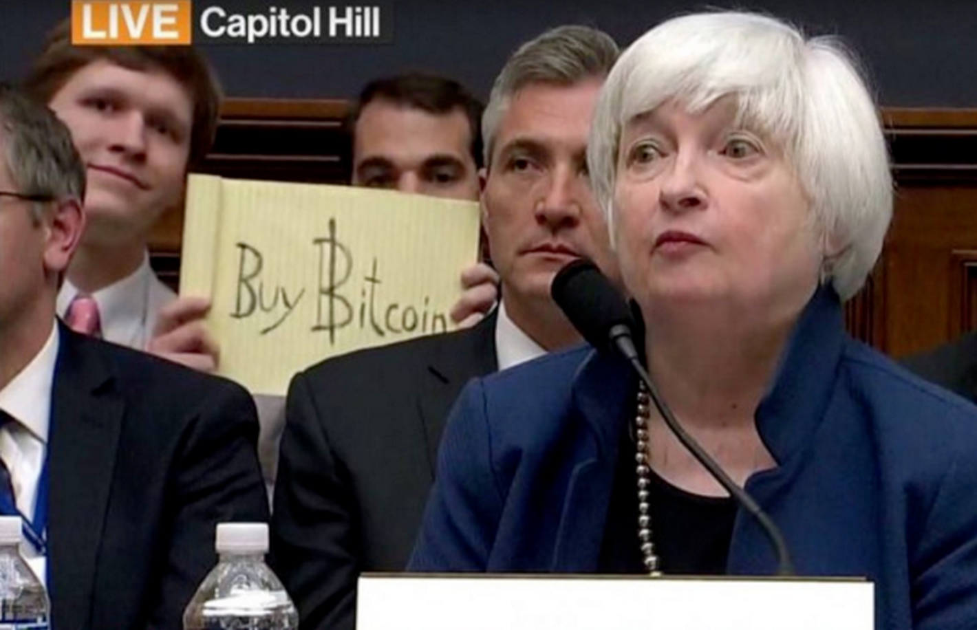 bitcoin sign guy