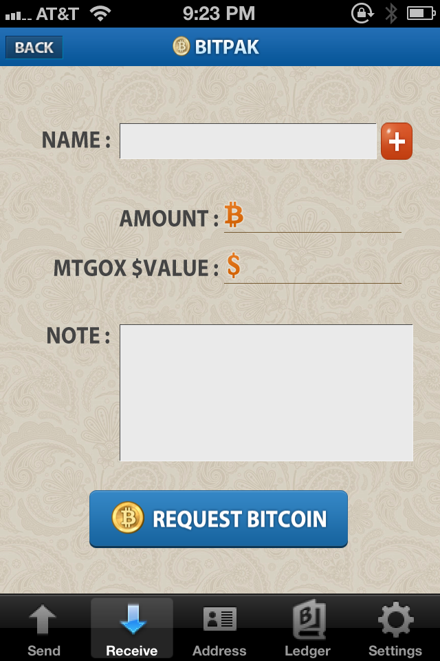 BitPak bitcoin wallet app