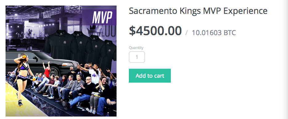 Sacramento kings bitcoin store