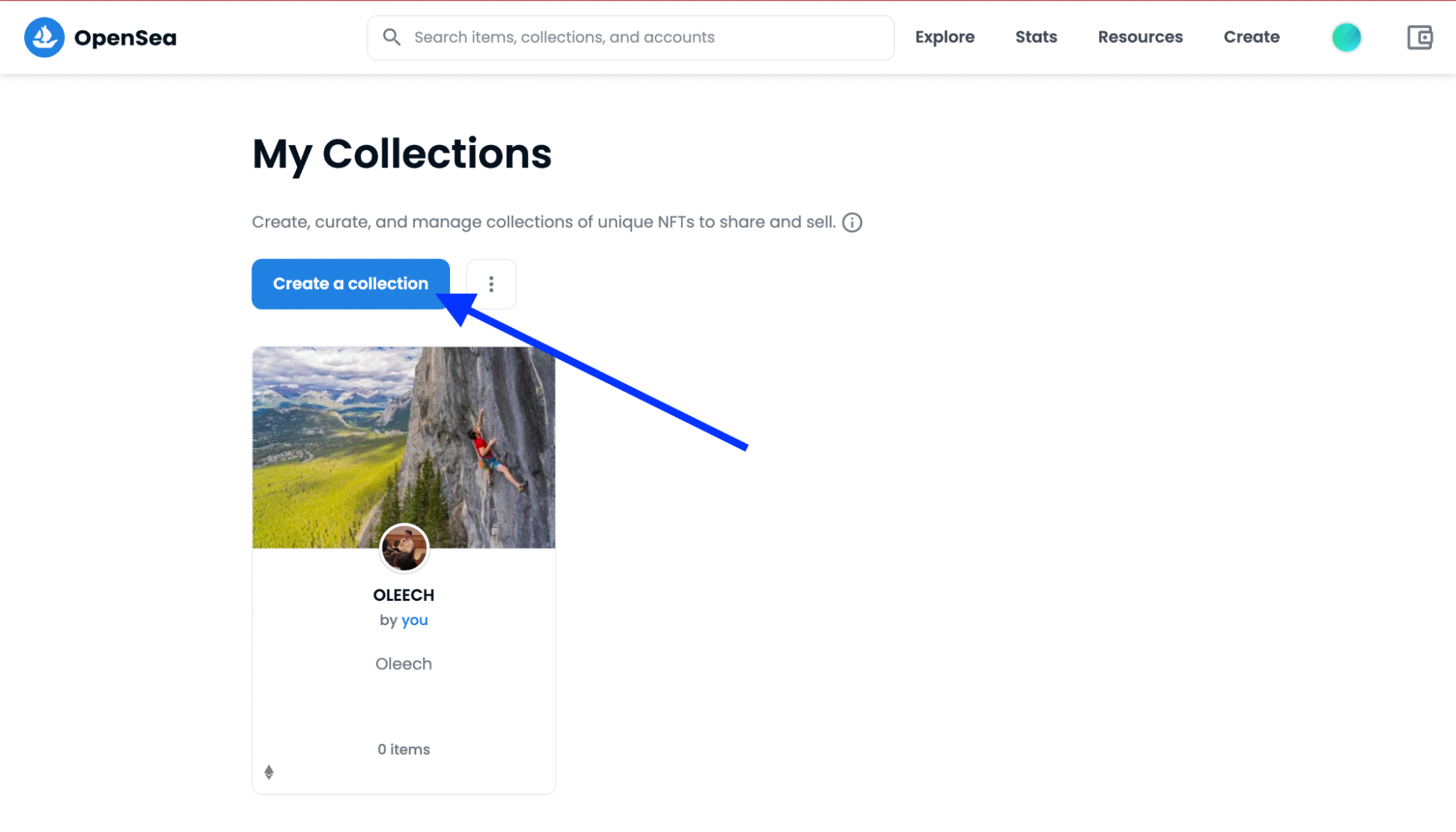 Collections page