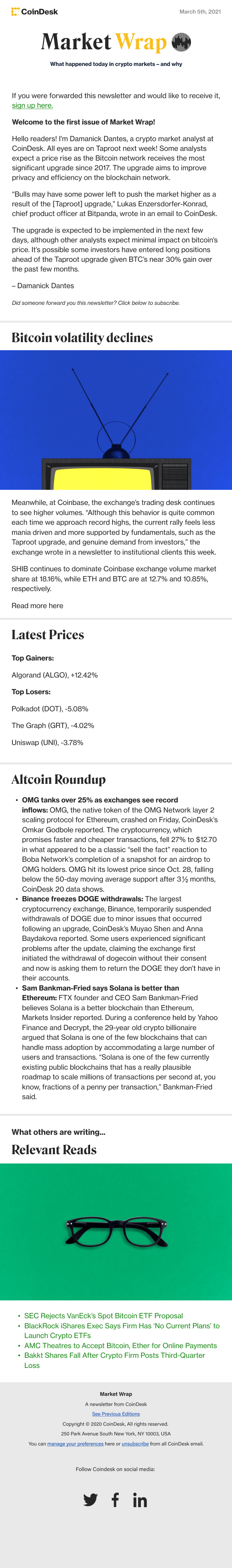 First Mover Americas Fear Makes Quick Return To Crypto Markets As Bitcoin Plunges Most In 2 Months