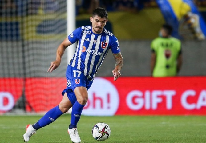 Casanova, durante el amistoso ante Boca. FOTO: Udechile.cl.