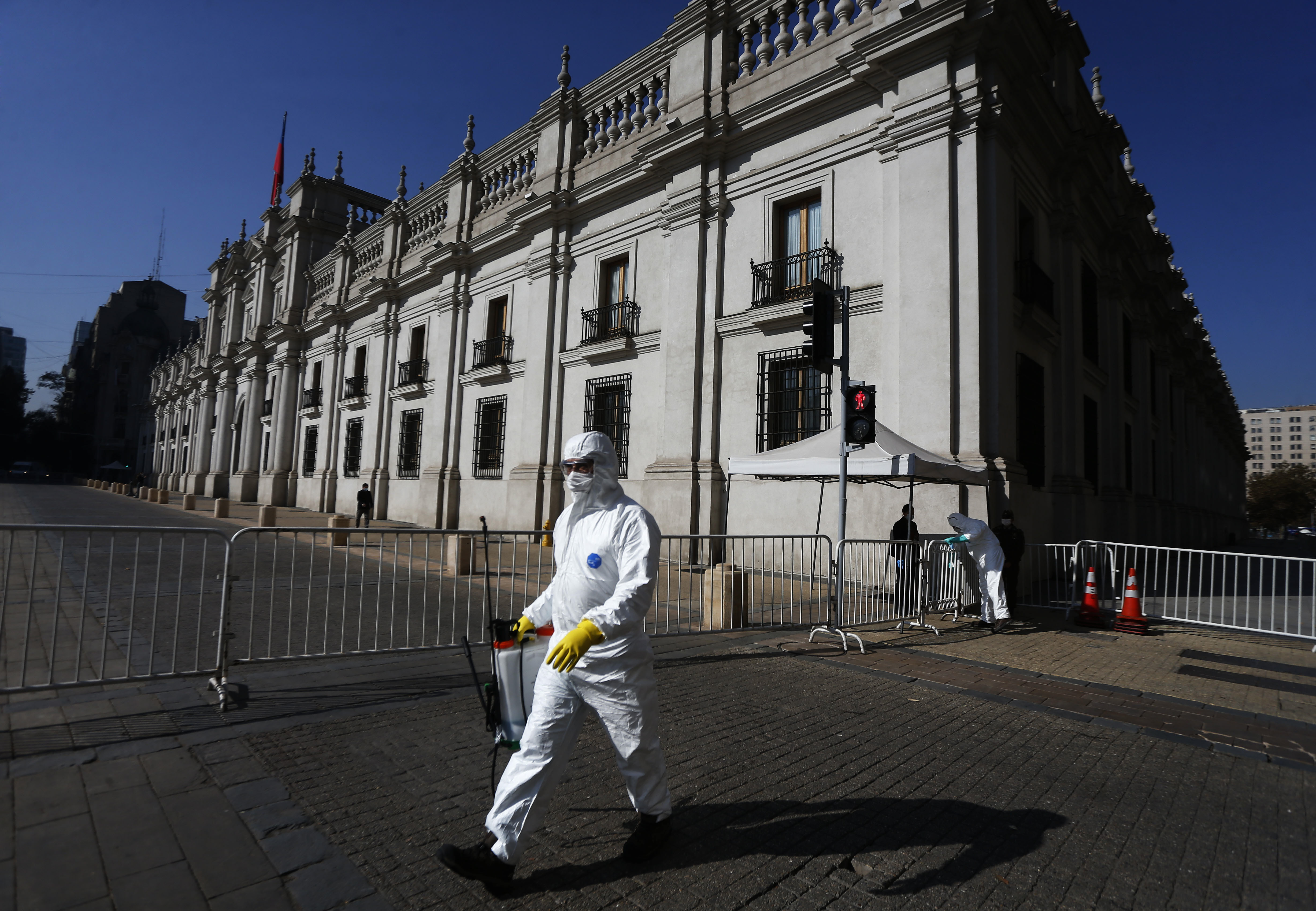 La Moneda, ícono del Gran Santiago, que entrará en cuarentea total a partir de este viernes.