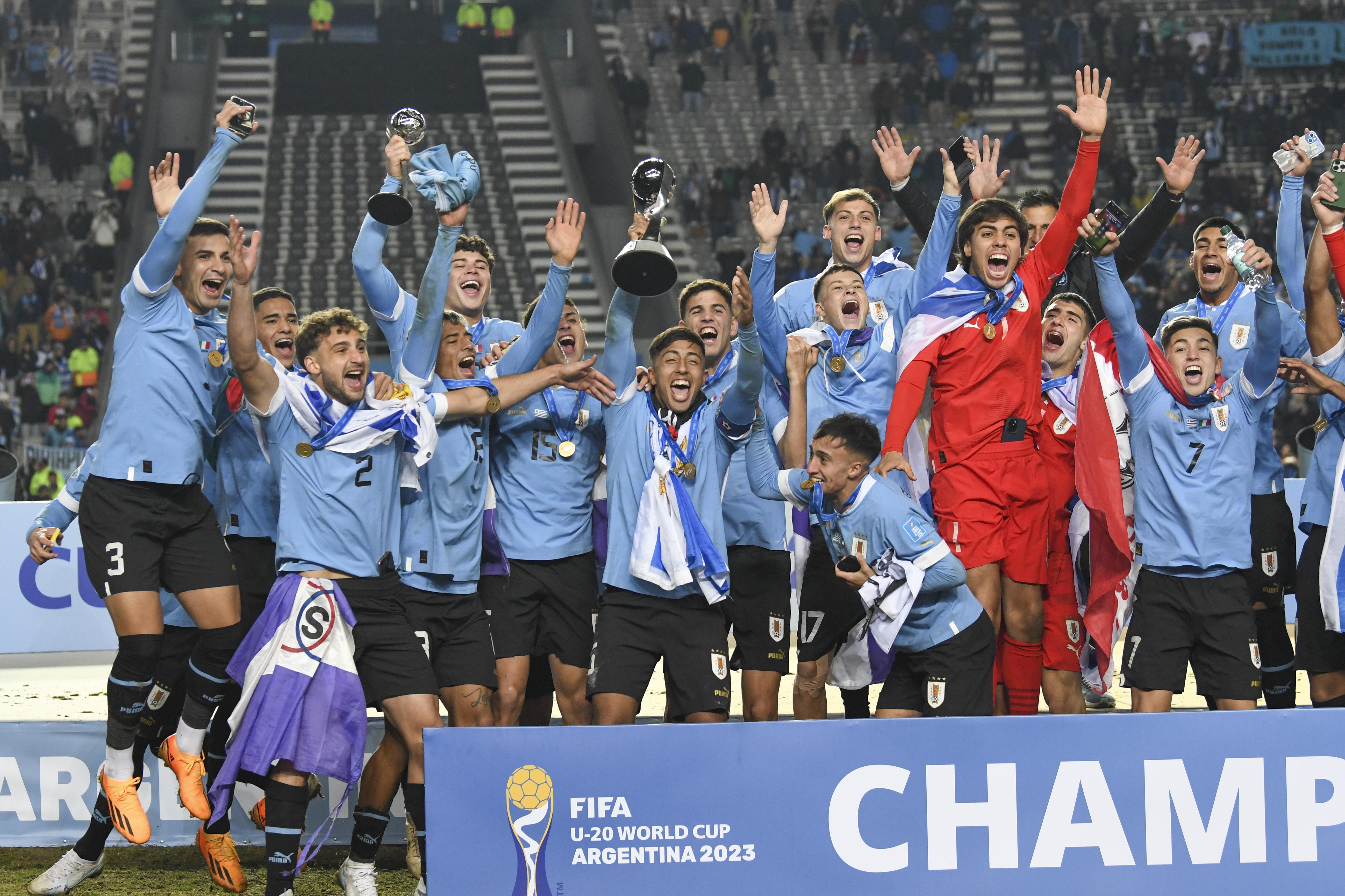 El plantel completo de Uruguay para el Mundial Sub 20 de 2023