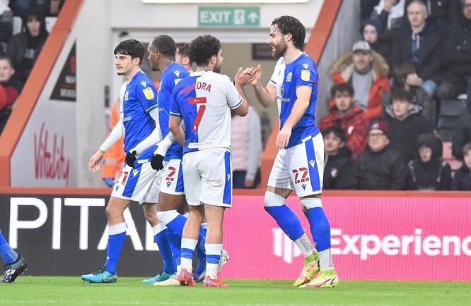 Ben Brereton celebrando uno de los goles de su equipo ante el Bournemouth. Foto: Instagram Ben Brereton