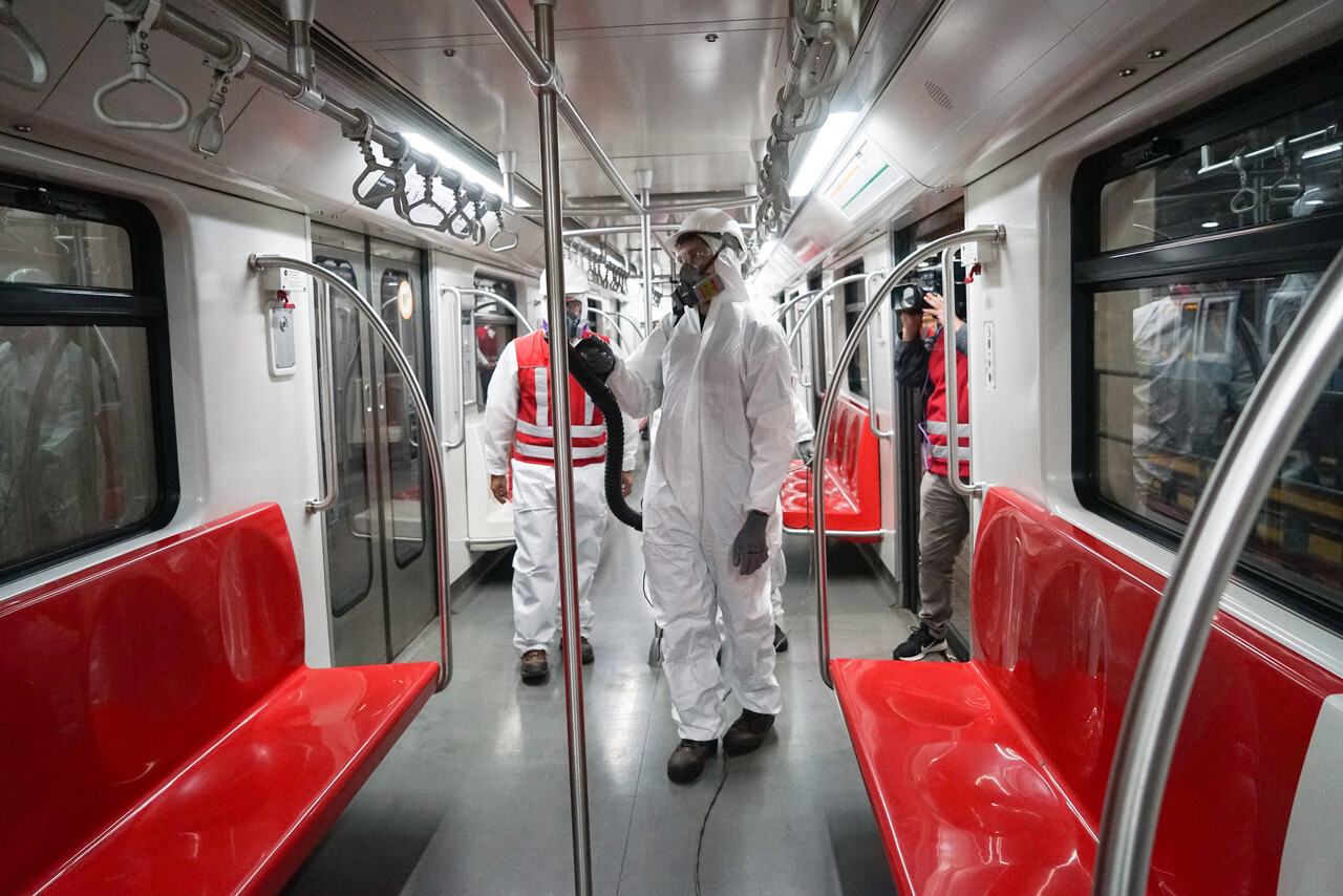 Sanitización de Metro.