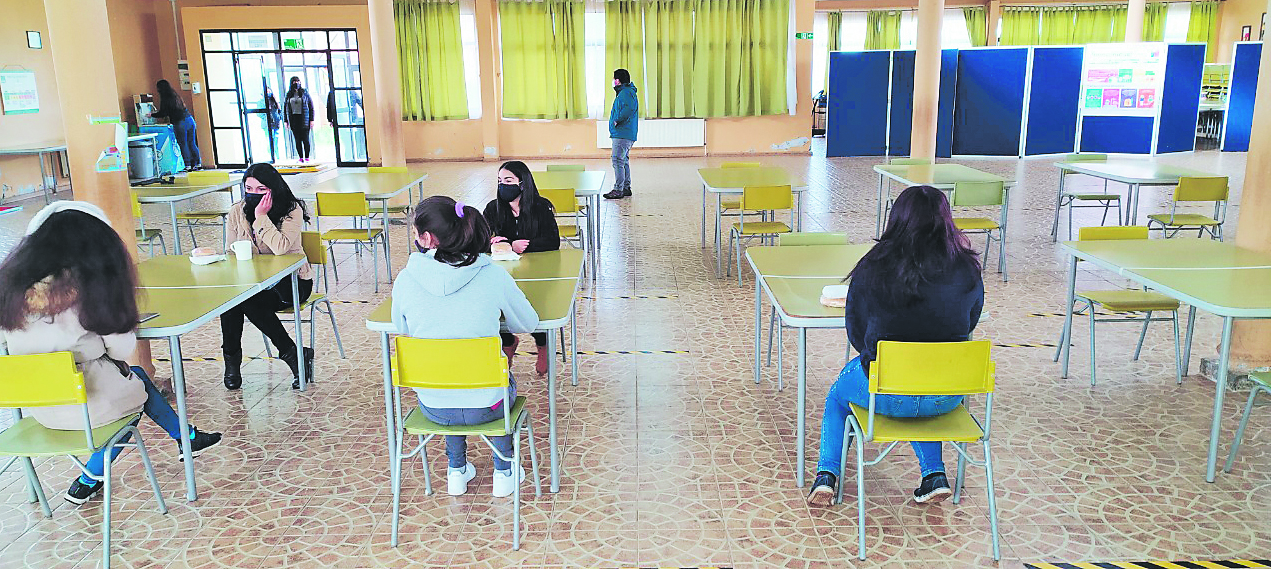 En La Unión, Región de Los Ríos, el Liceo Werner Grob ya retomó las clases presenciales.