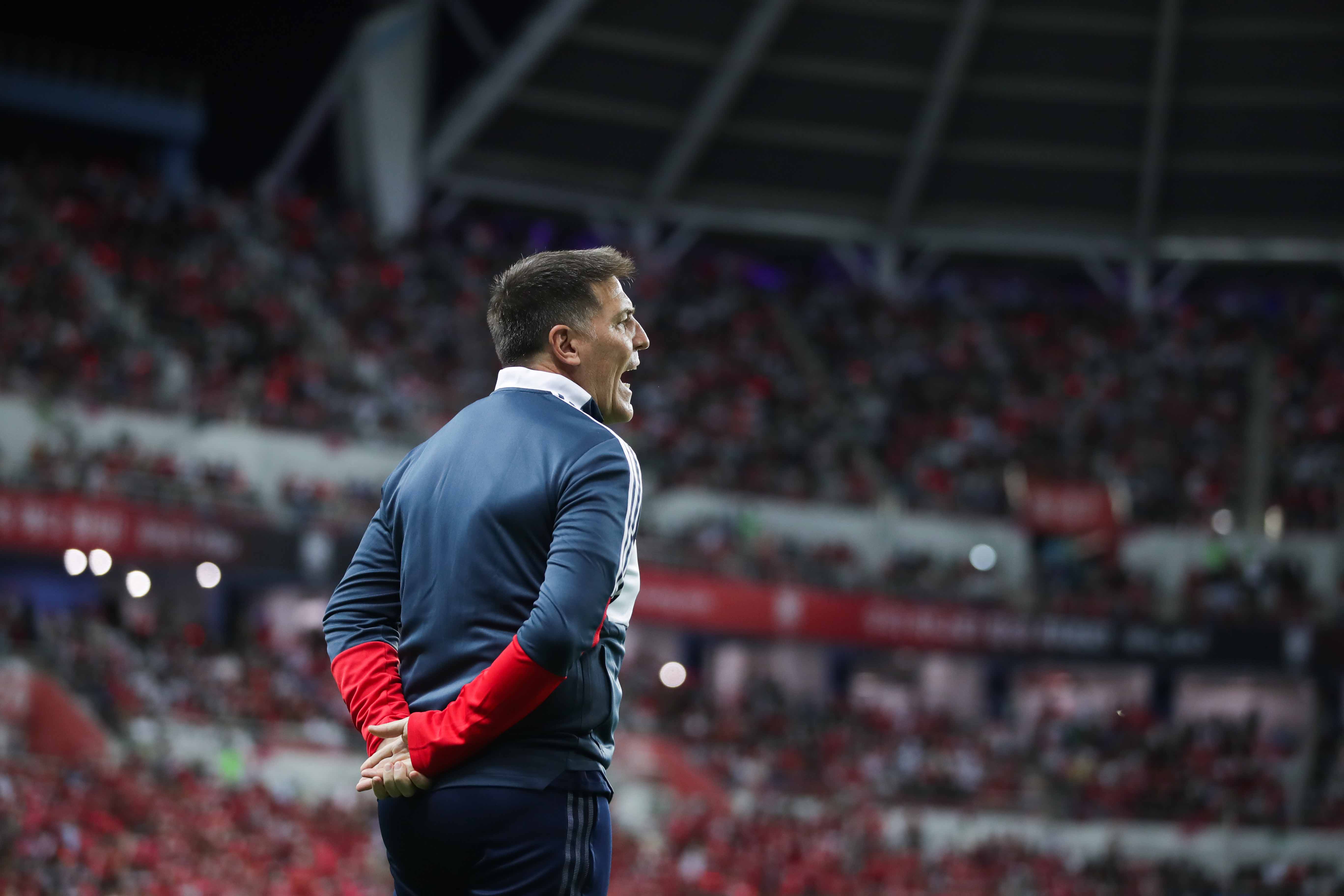 Eduardo Berizzo, en su debut en la Roja.