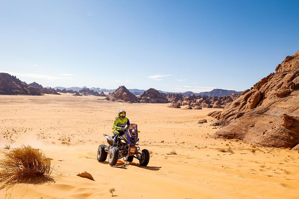 Pedemonte, durante el Dakar 2022. FOTO: www.dakar.com.