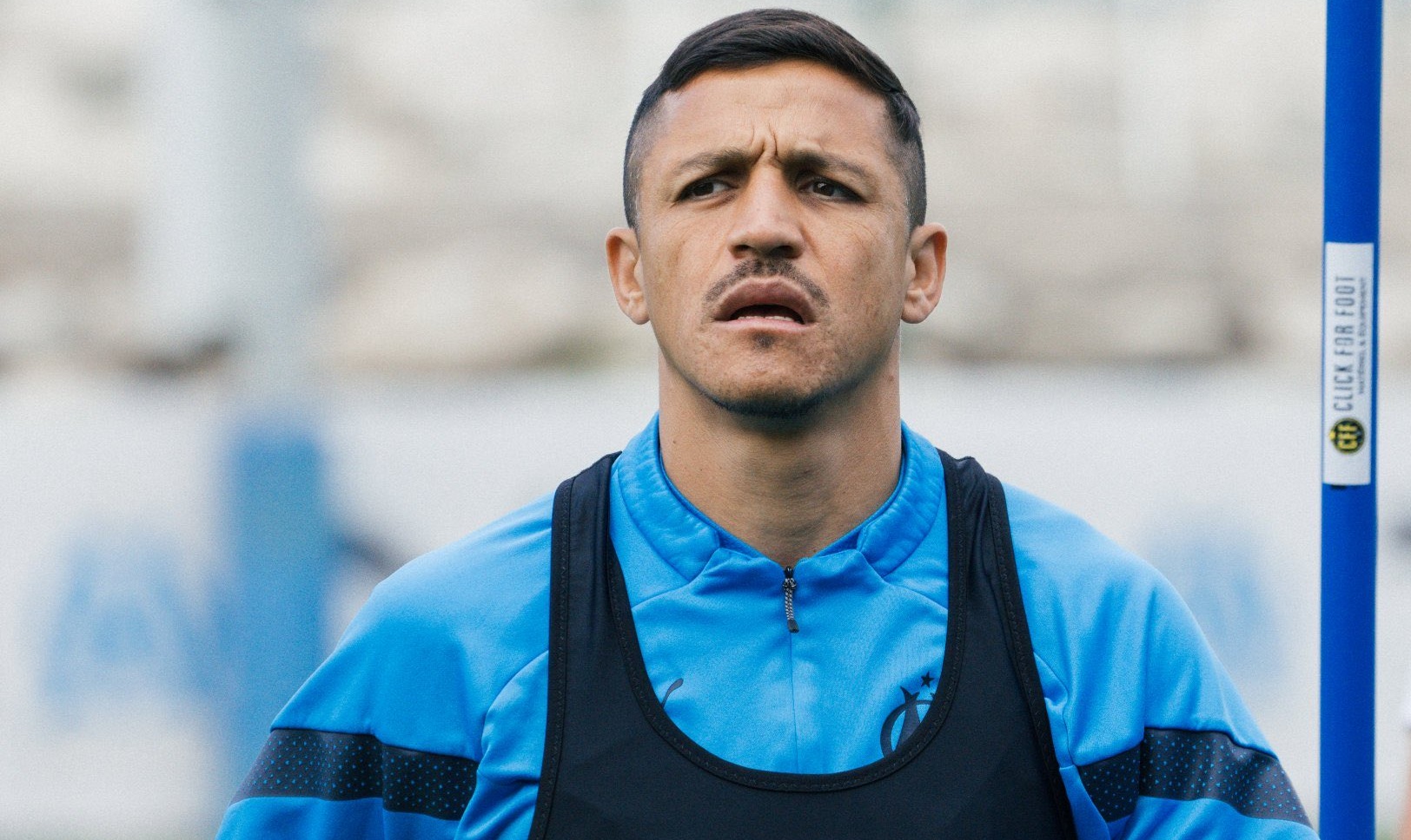 Alexis Sánchez, en un entrenamiento del Marsella.