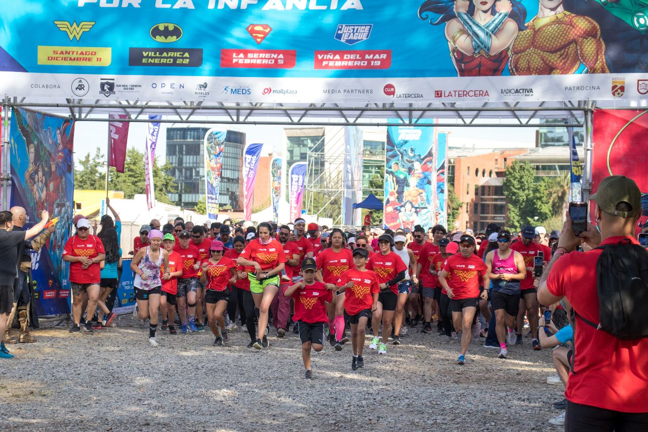 La salida de una de las competencias del calendario de Héroes Run