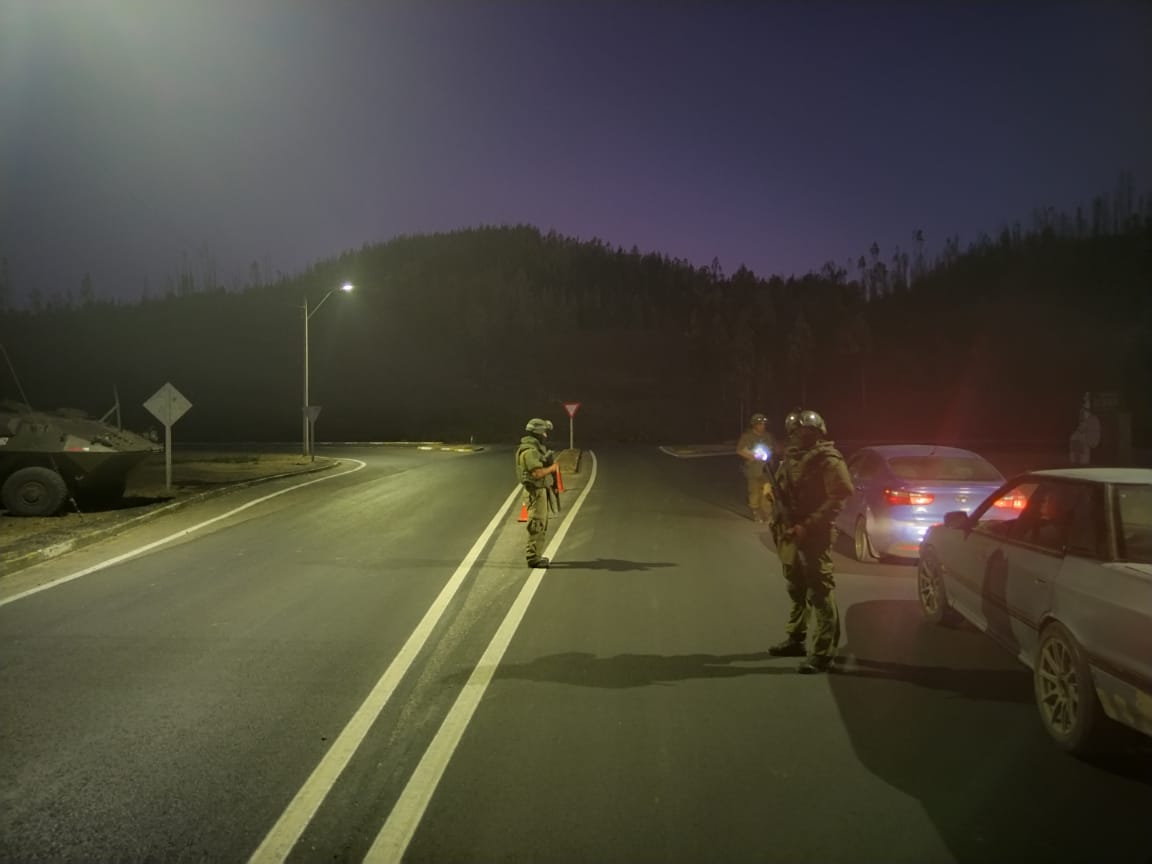 Toque de queda en La Araucanía por incendios forestales.