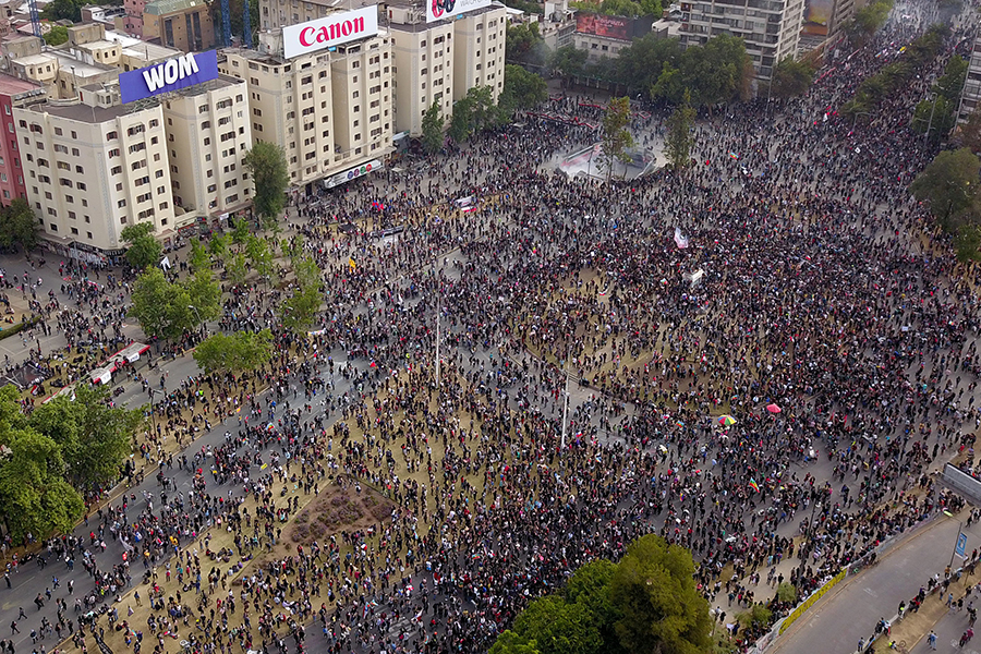 Nueva Jornada de protesta en Plaza Italia