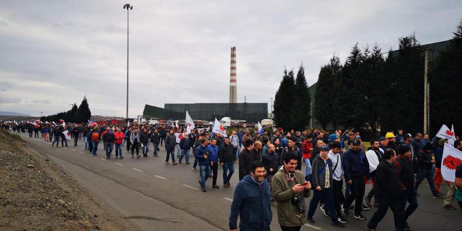 Protesta de trabajadores de Codelco por Ventanas