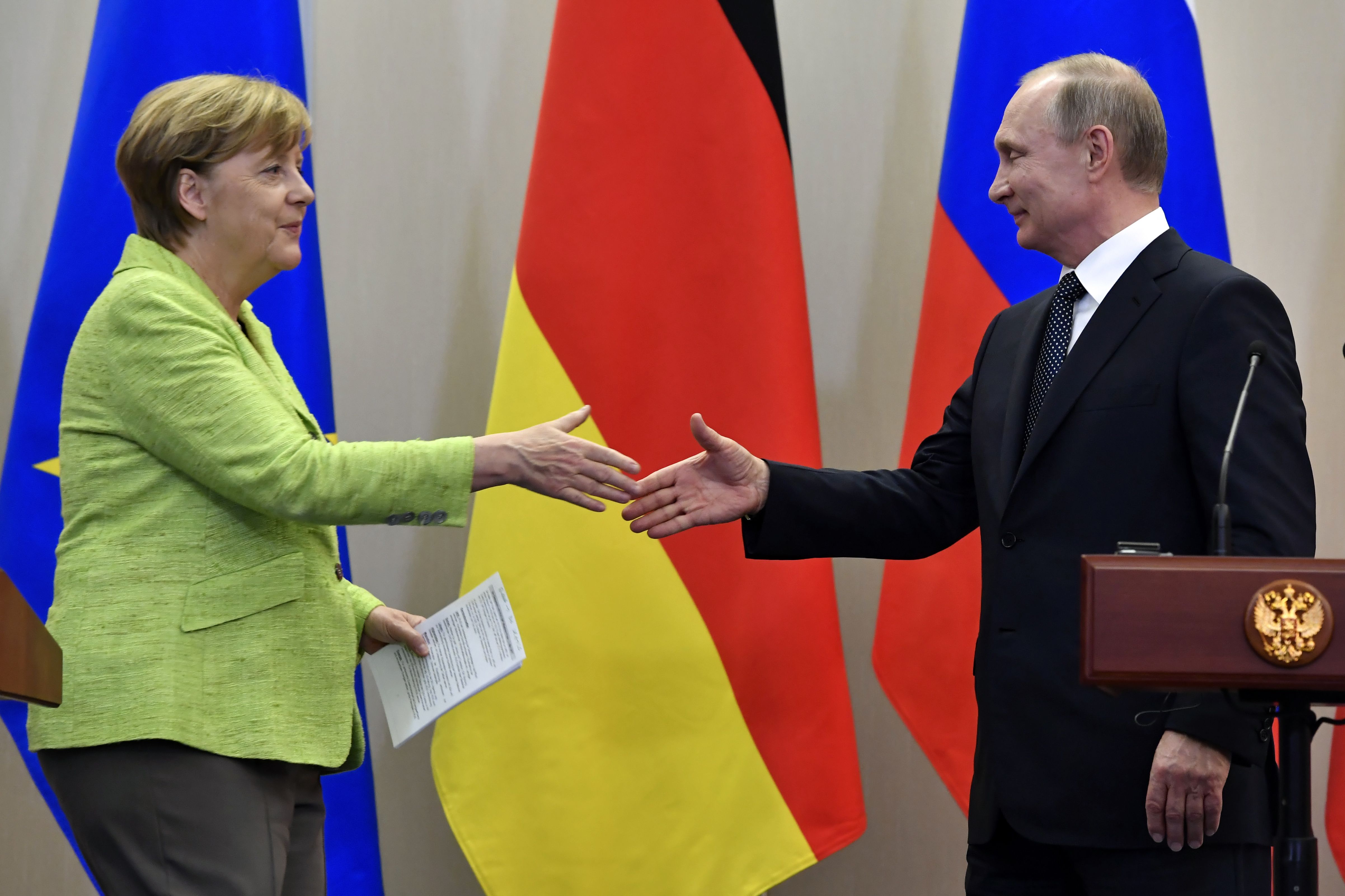 Merkel y Putin