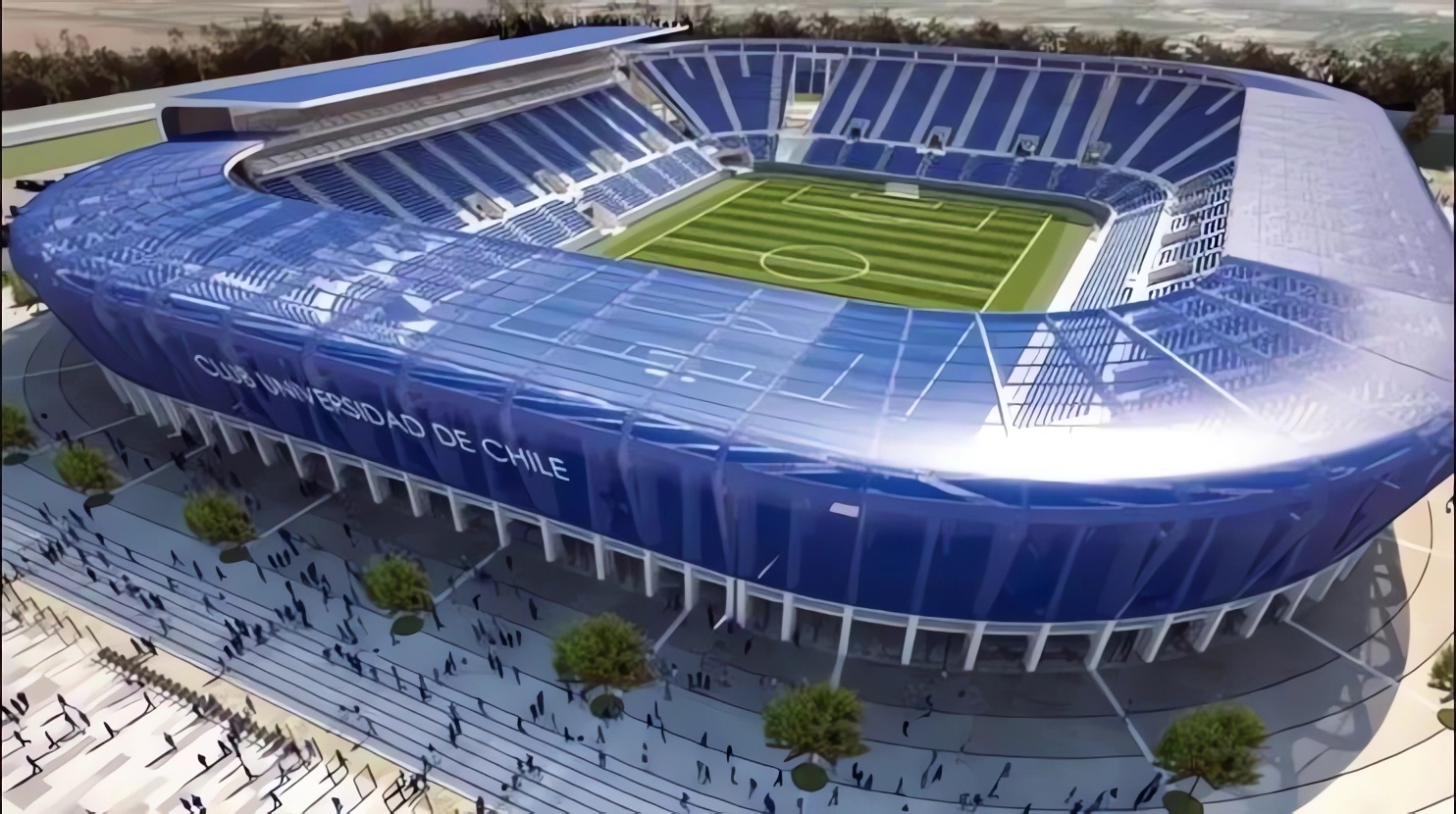 Uno de los proyectos de estadio para Universidad de Chile que se manejó. Foto: Archivo.