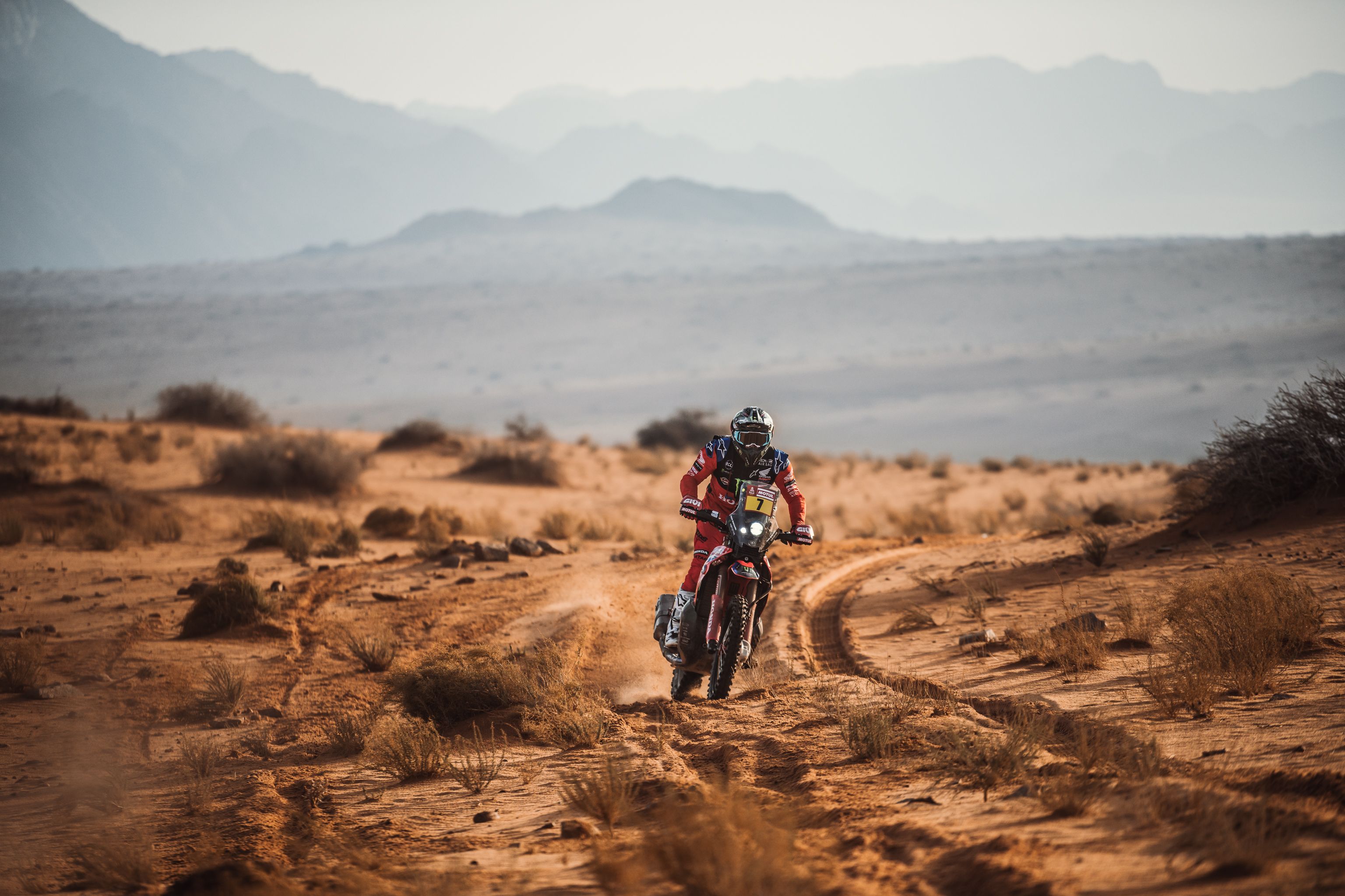 Quintanilla, durante el segundo día del Dakar.