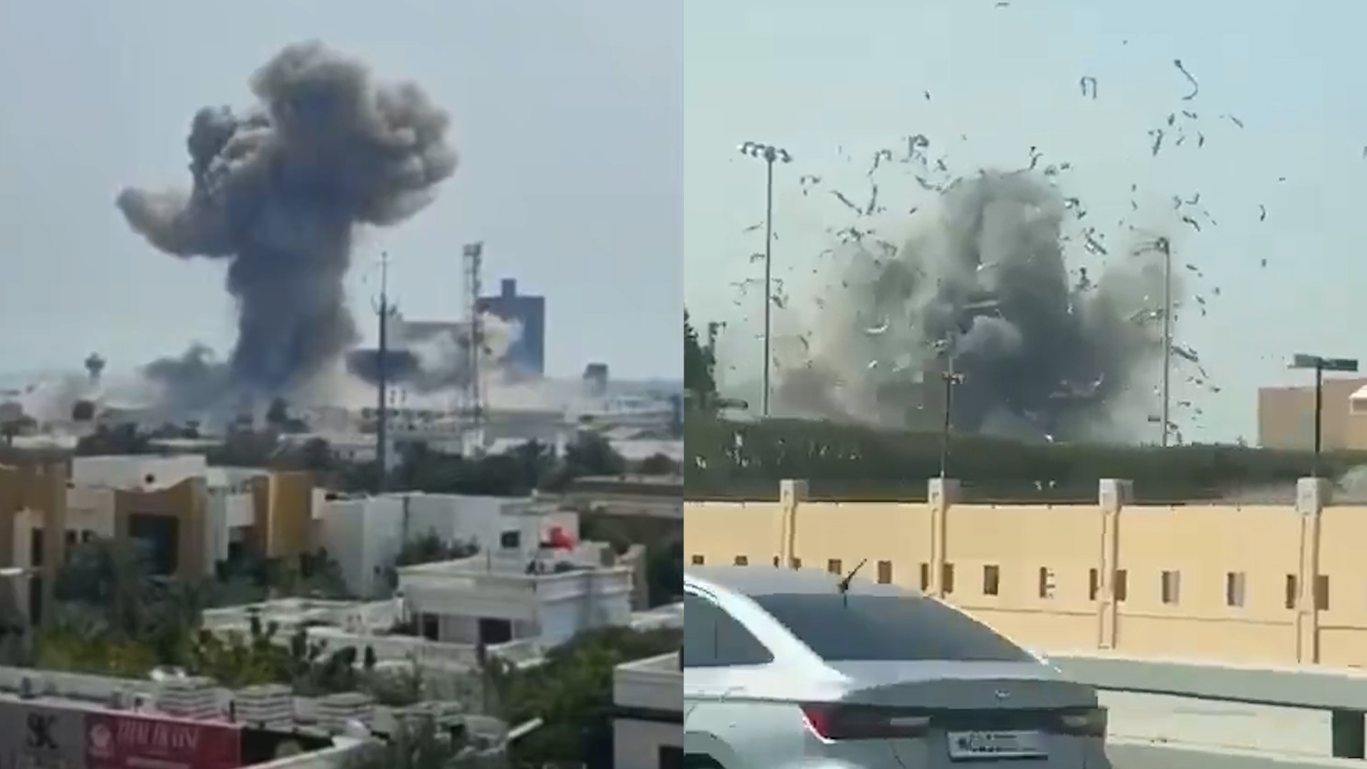 El momento exacto en que un misil iraní impacta base estadounidense en  Bahréin - La Tercera