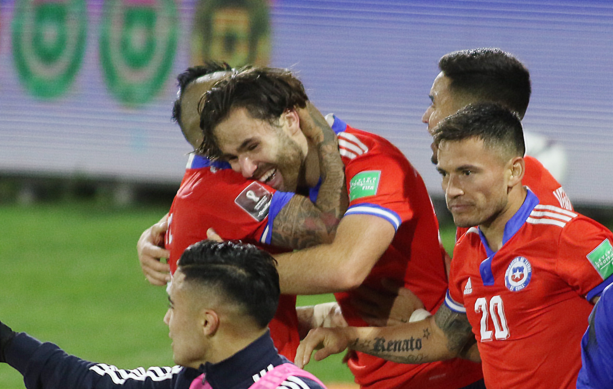 Ben Brereton, en el partido entre Chile y Ecuador