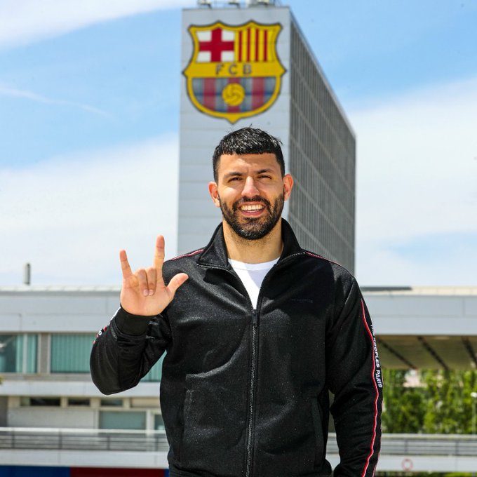 Sergio Agüero, en su llegada al Barcelona