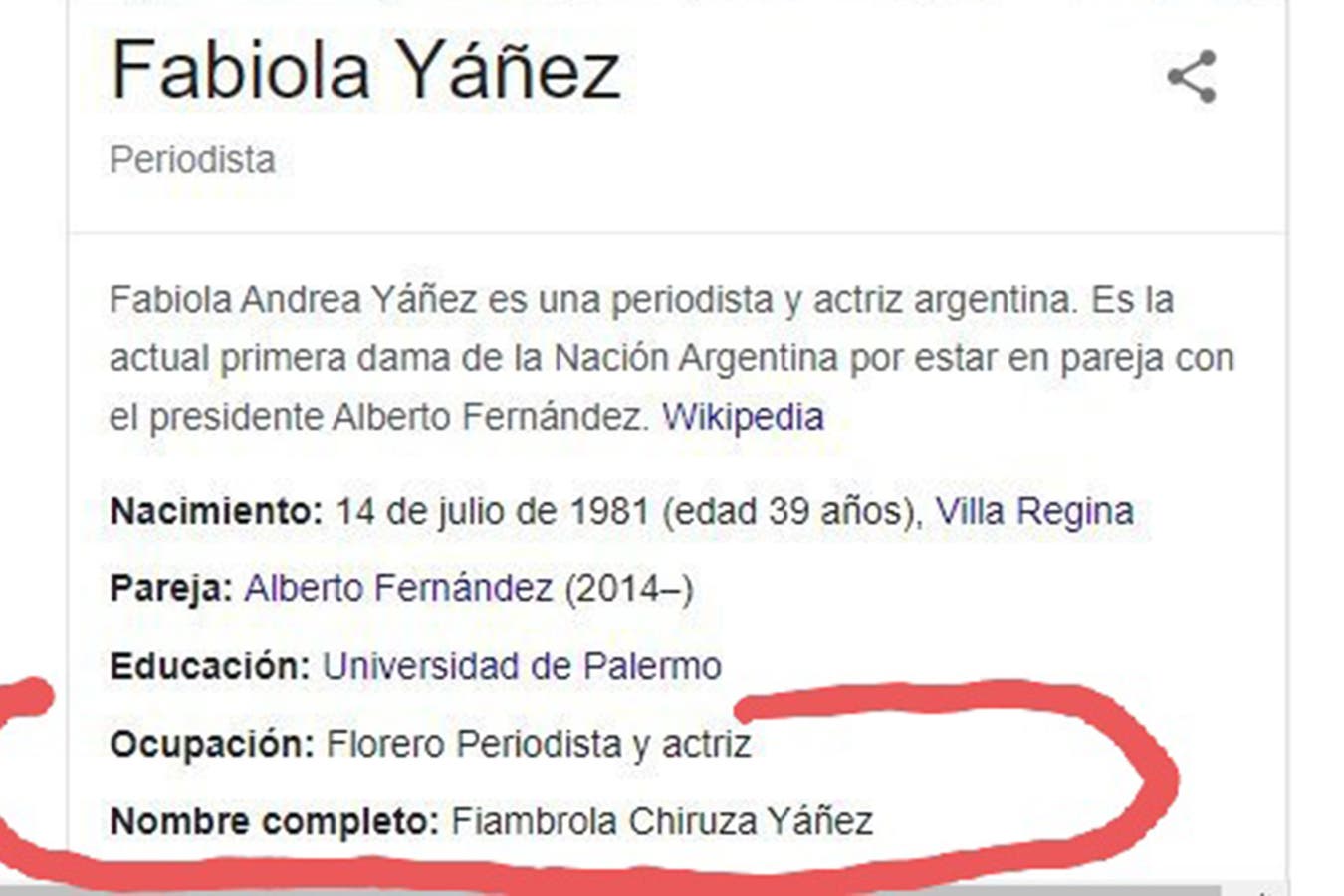 Misoginas Maliciosas Y Difamantes La Primera Dama De Argentina Fabiola Yanez En Guerra Contra Google La Tercera