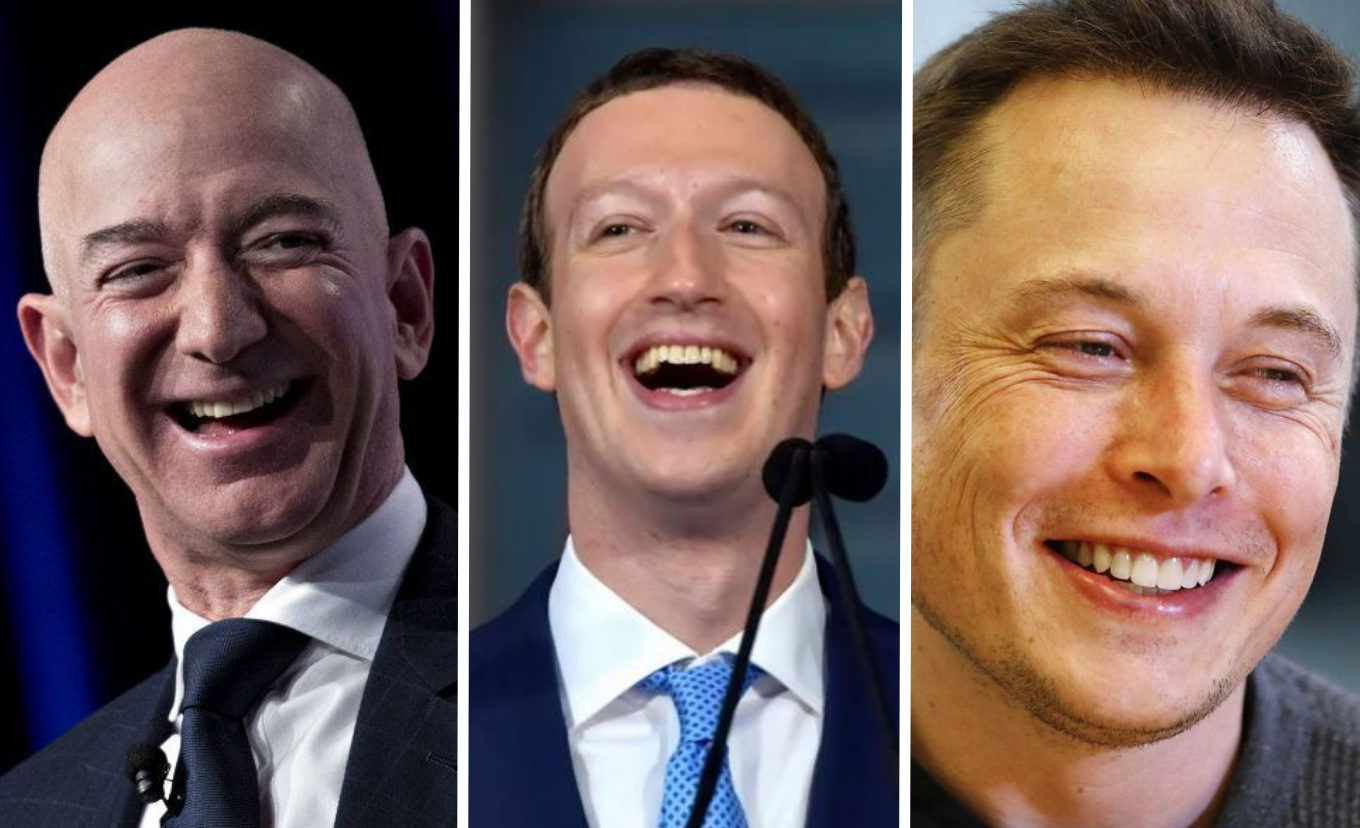 Bezos, Zuckerberg y Musk han ganado US$ 115.000 millones este año