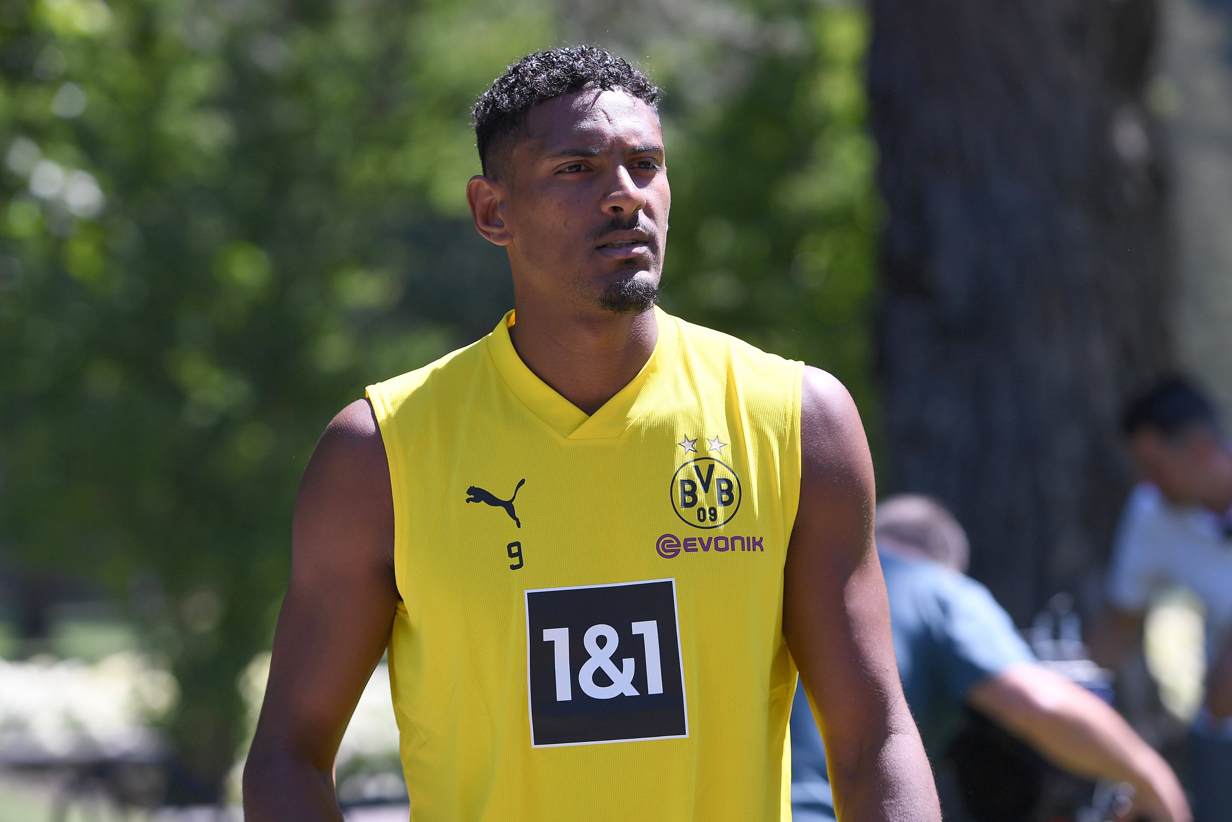 Haller, durante un entrenamiento con el Dortmund. FOTO: @BVB / Twitter.